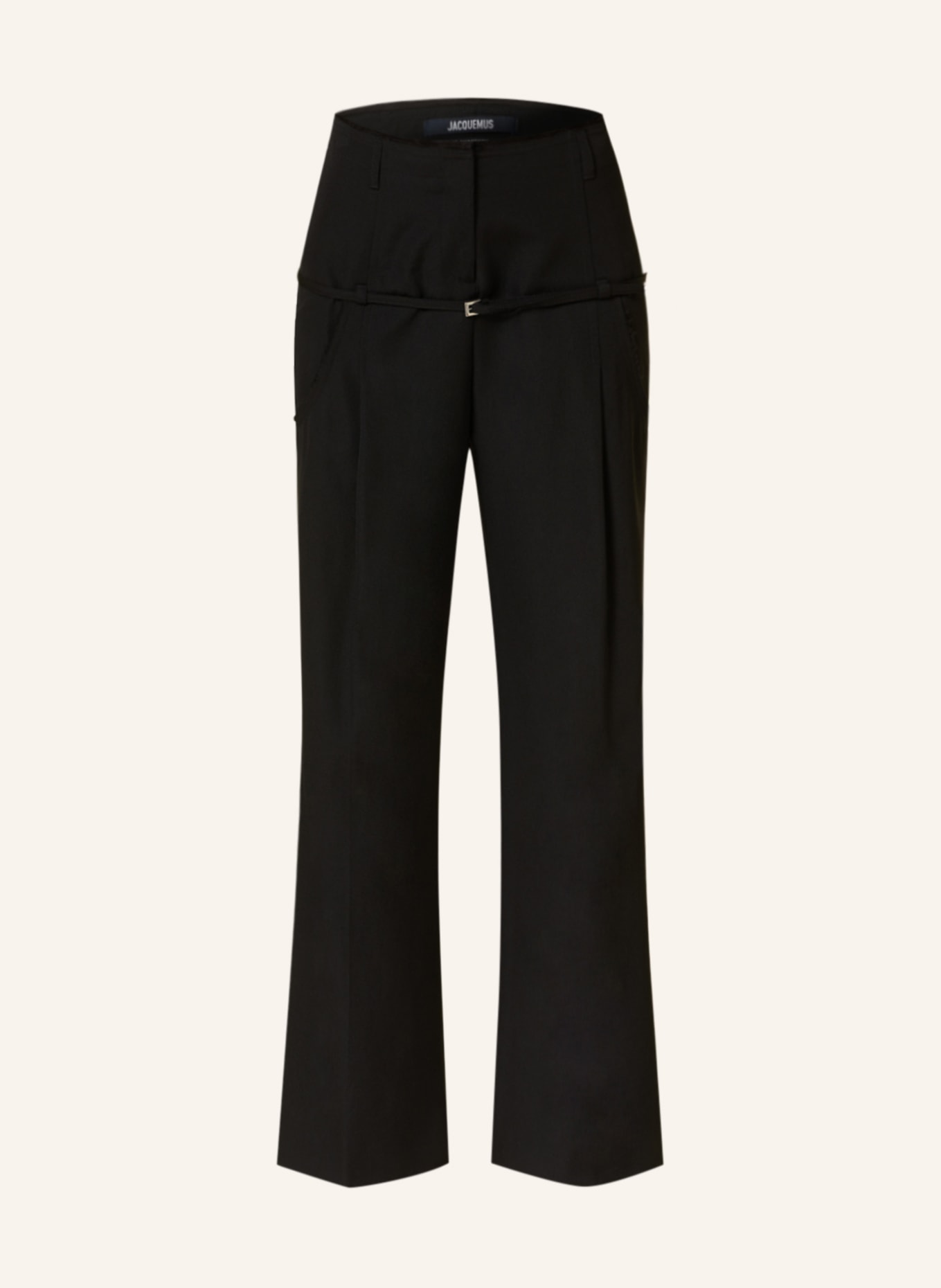 JACQUEMUS Wide leg trousers LE PANTALON CRIOLLO, Color: BLACK (Image 1)