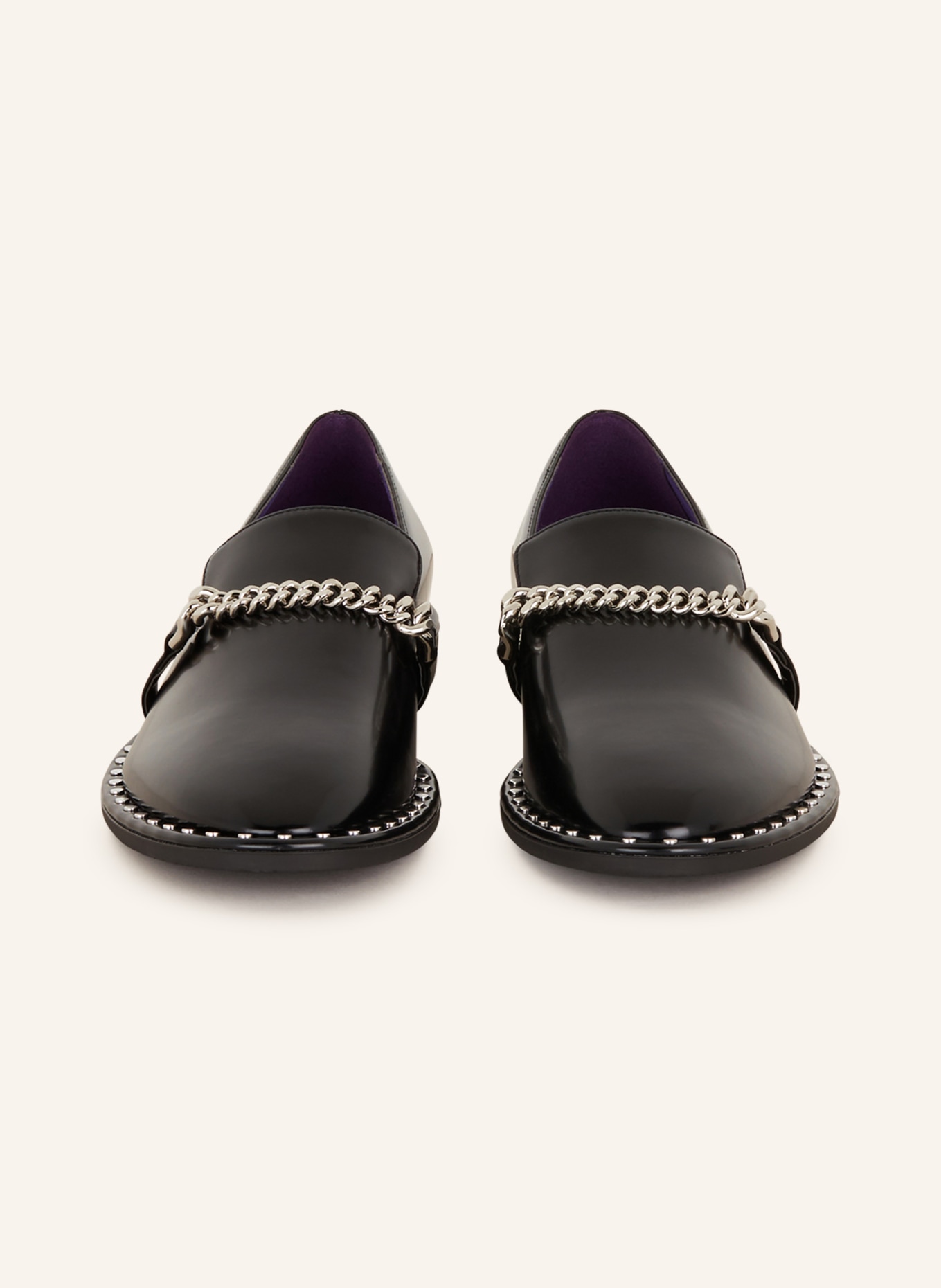 STELLA McCARTNEY Loafers FALABELLA with rivets, Color: BLACK (Image 3)