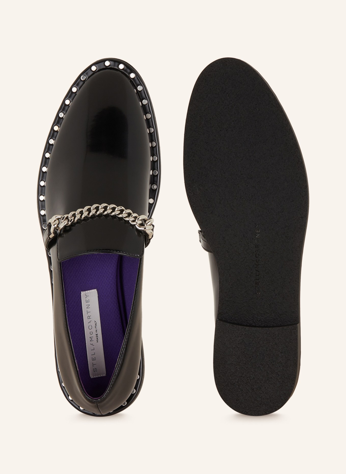 STELLA McCARTNEY Loafers FALABELLA with rivets, Color: BLACK (Image 5)