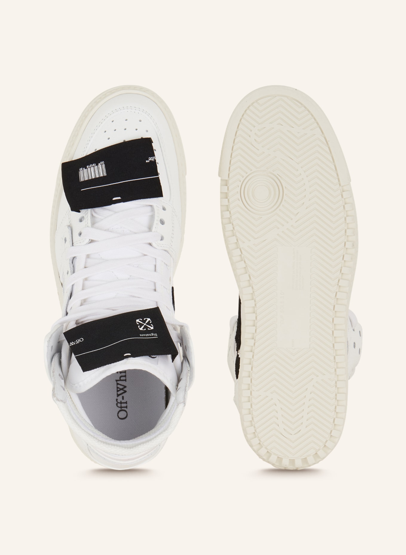 Off-White Wysokie sneakersy 3.0 OFF COURT, Kolor: BIAŁY/ CZARNY (Obrazek 5)