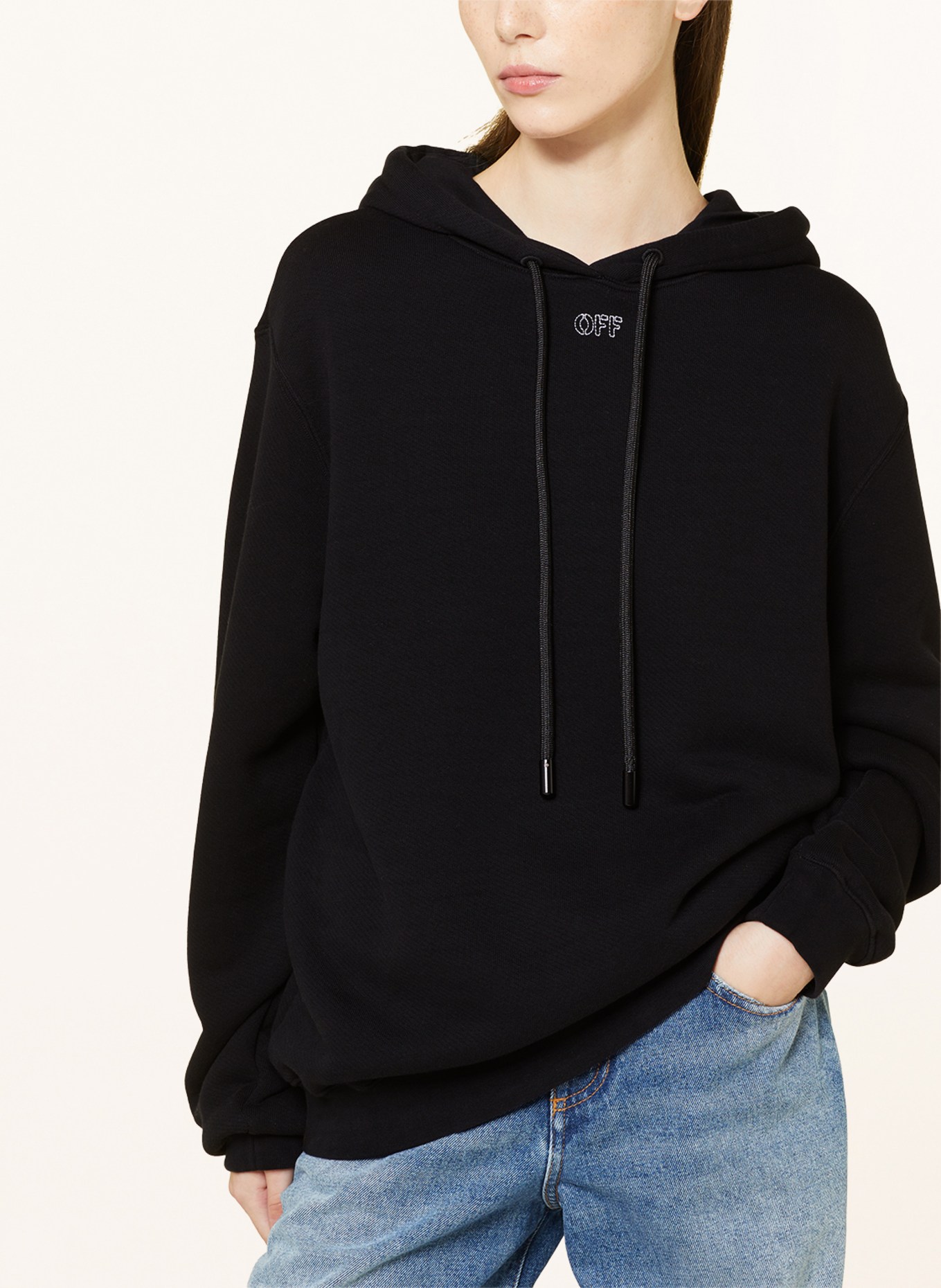 Off-White Hoodie, Color: BLACK/ WHITE (Image 5)