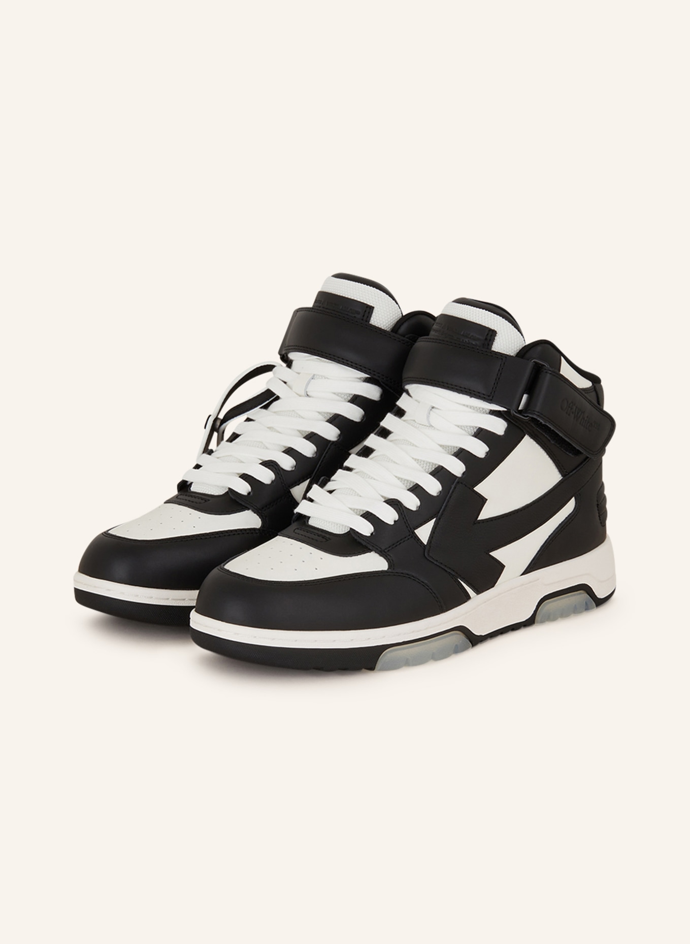 Off-White High-top sneakers OUT OF OFFICE, Color: BLACK/ WHITE (Image 1)