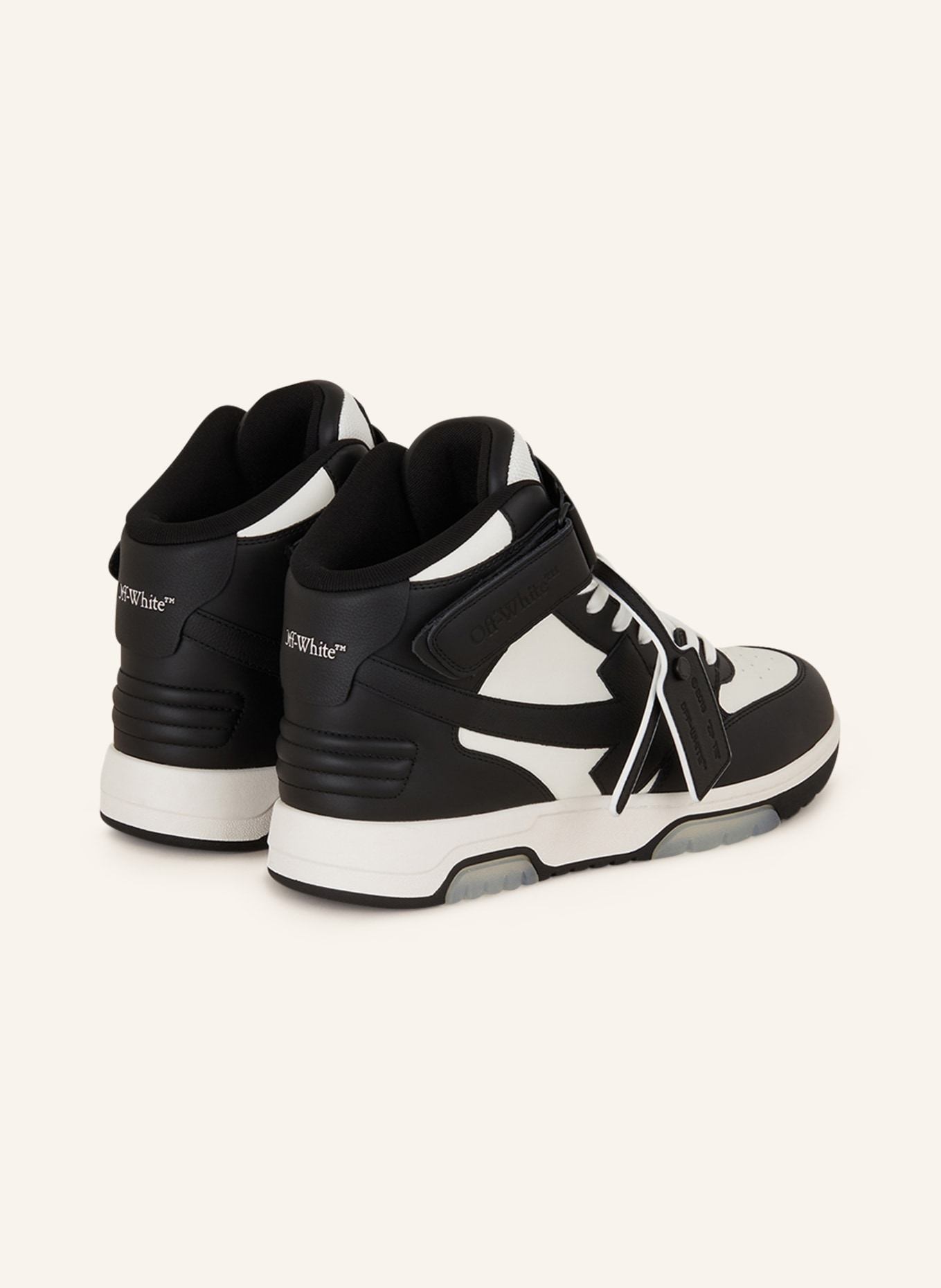 Off-White High-top sneakers OUT OF OFFICE, Color: BLACK/ WHITE (Image 2)