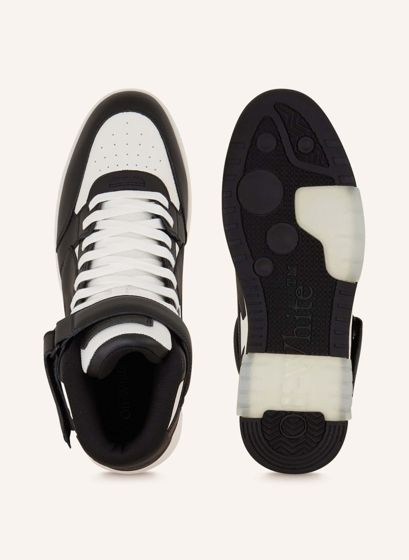 Off-White High-top sneakers OUT OF OFFICE, Color: BLACK/ WHITE (Image 5)