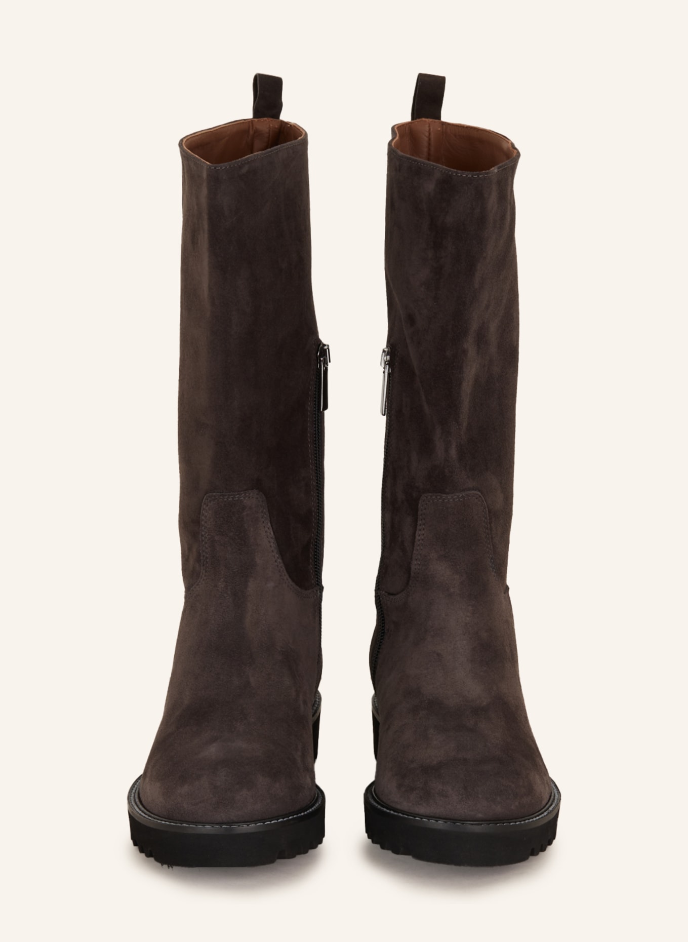 VIAMERCANTI Kozačky: TMAVĚ ŠEDÁ