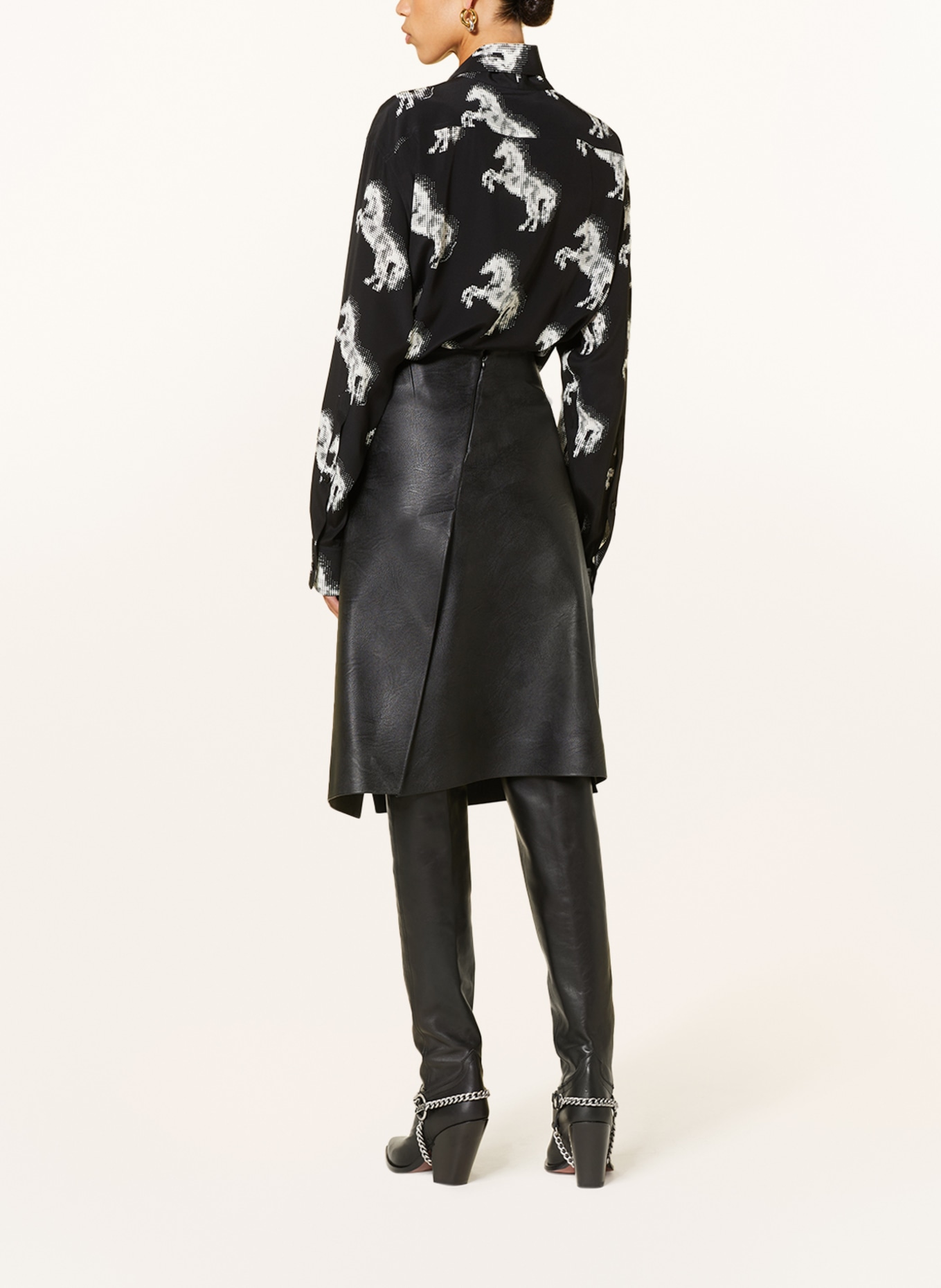 STELLA McCARTNEY Skirt in leather look, Color: BLACK (Image 3)