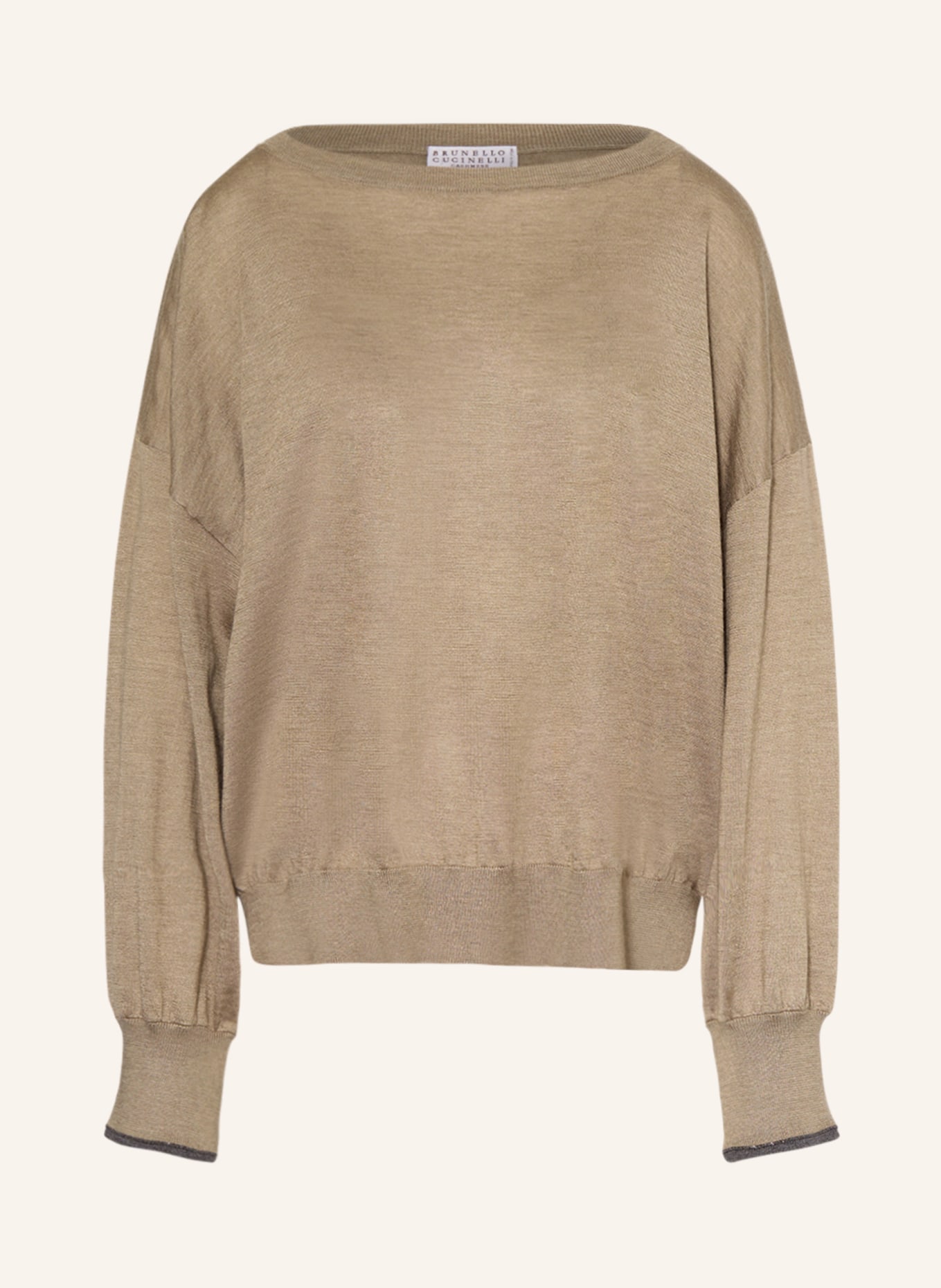 BRUNELLO CUCINELLI Sweater with cashmere and silk, Color: TAUPE (Image 1)