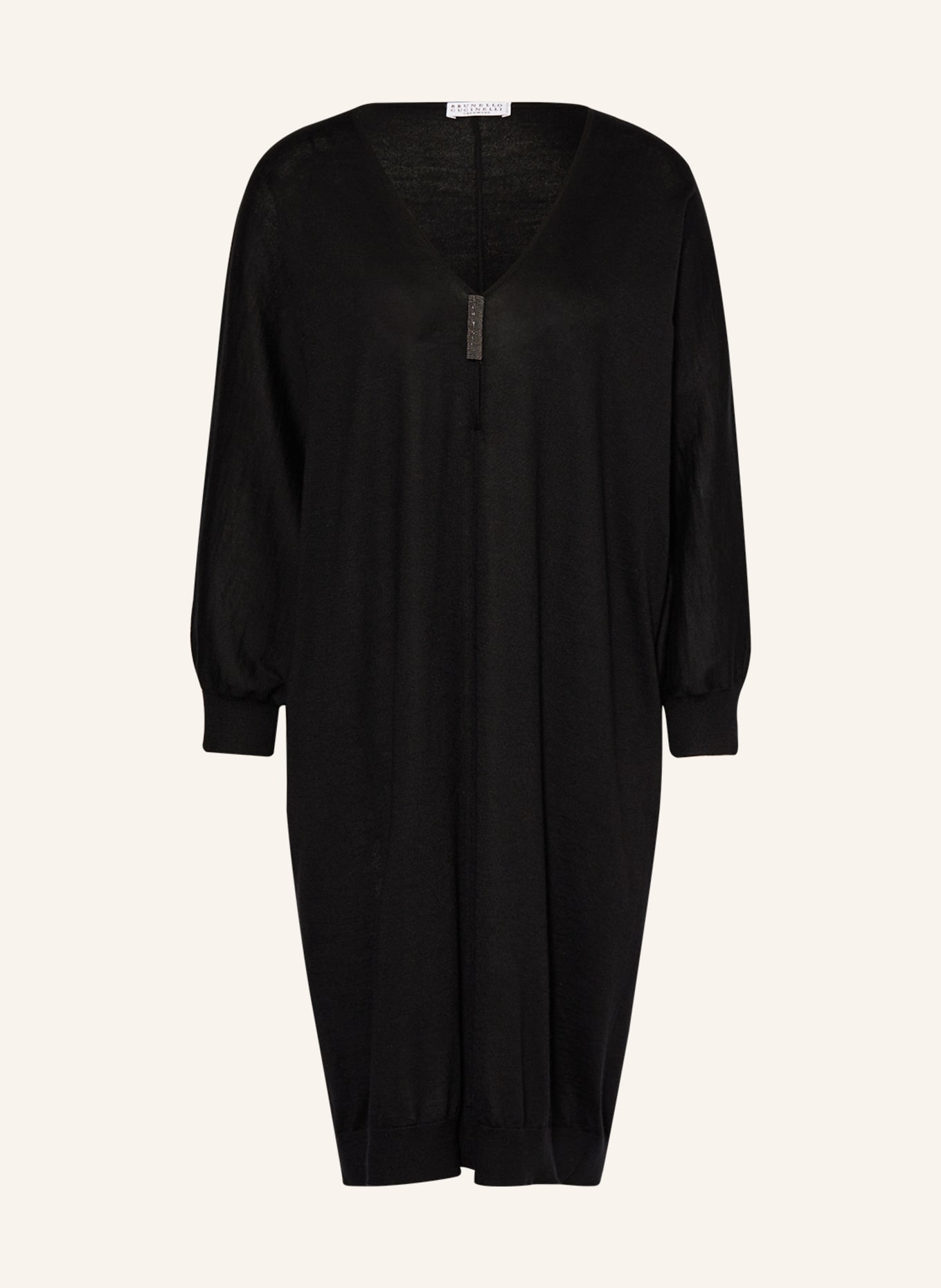 BRUNELLO CUCINELLI Cashmere knit dress, Color: BLACK (Image 1)