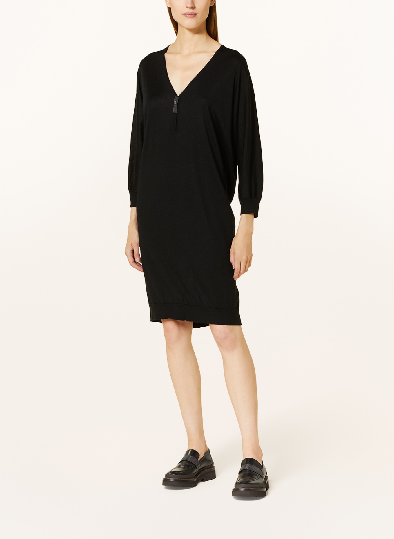 BRUNELLO CUCINELLI Cashmere knit dress, Color: BLACK (Image 2)