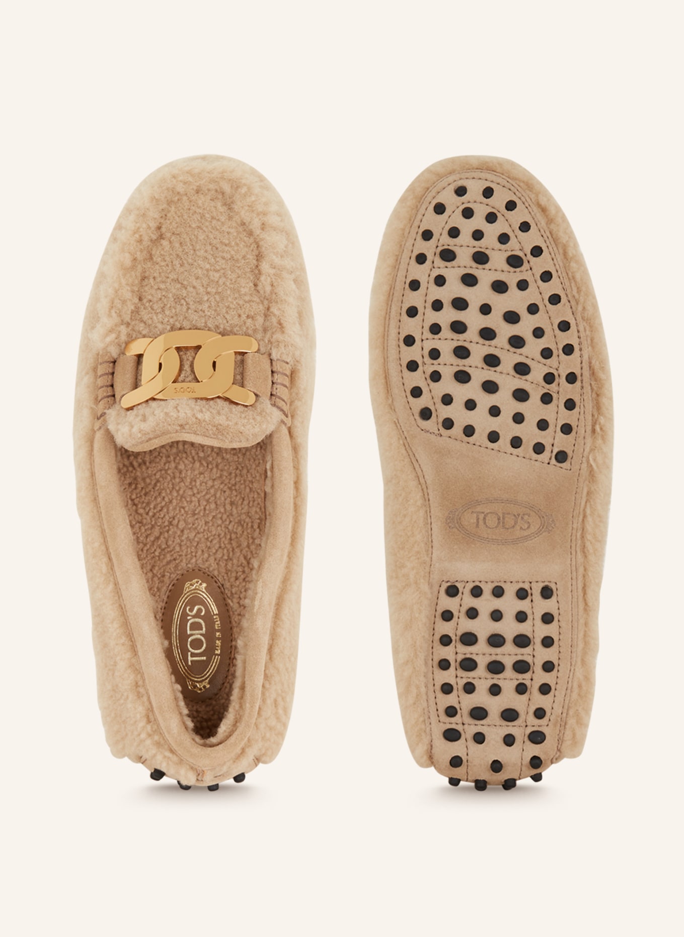 TOD'S Moccasins with real fur, Color: LIGHT BROWN (Image 5)