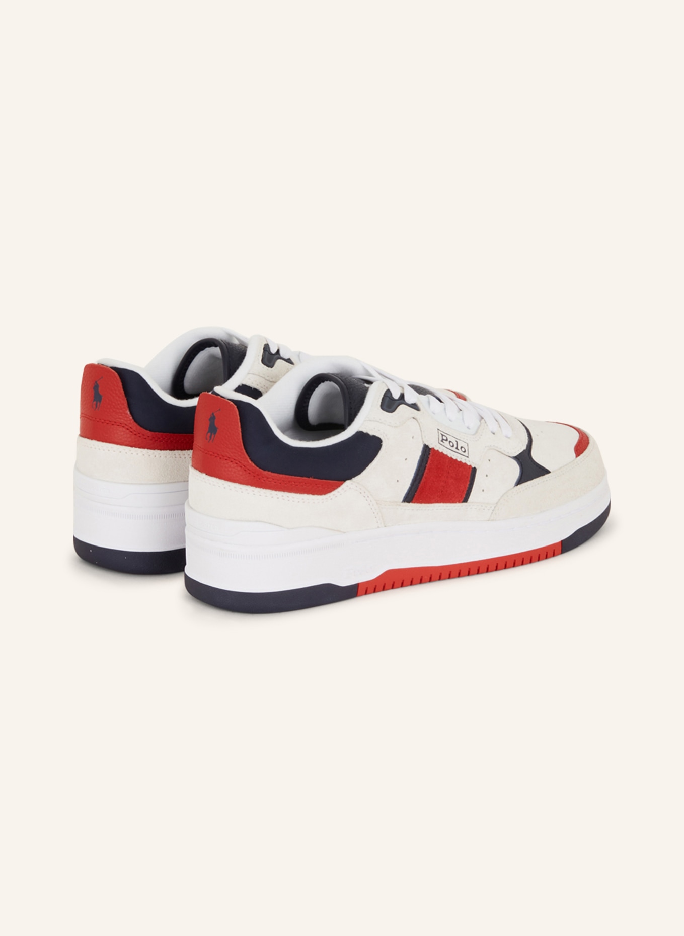 POLO RALPH LAUREN Sneakers MASTERS COURT, Color: CREAM/ RED/ BLUE (Image 2)