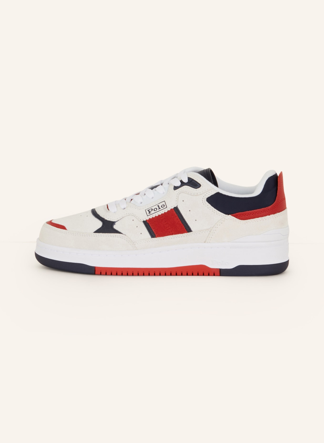 POLO RALPH LAUREN Sneakers MASTERS COURT, Color: CREAM/ RED/ BLUE (Image 4)