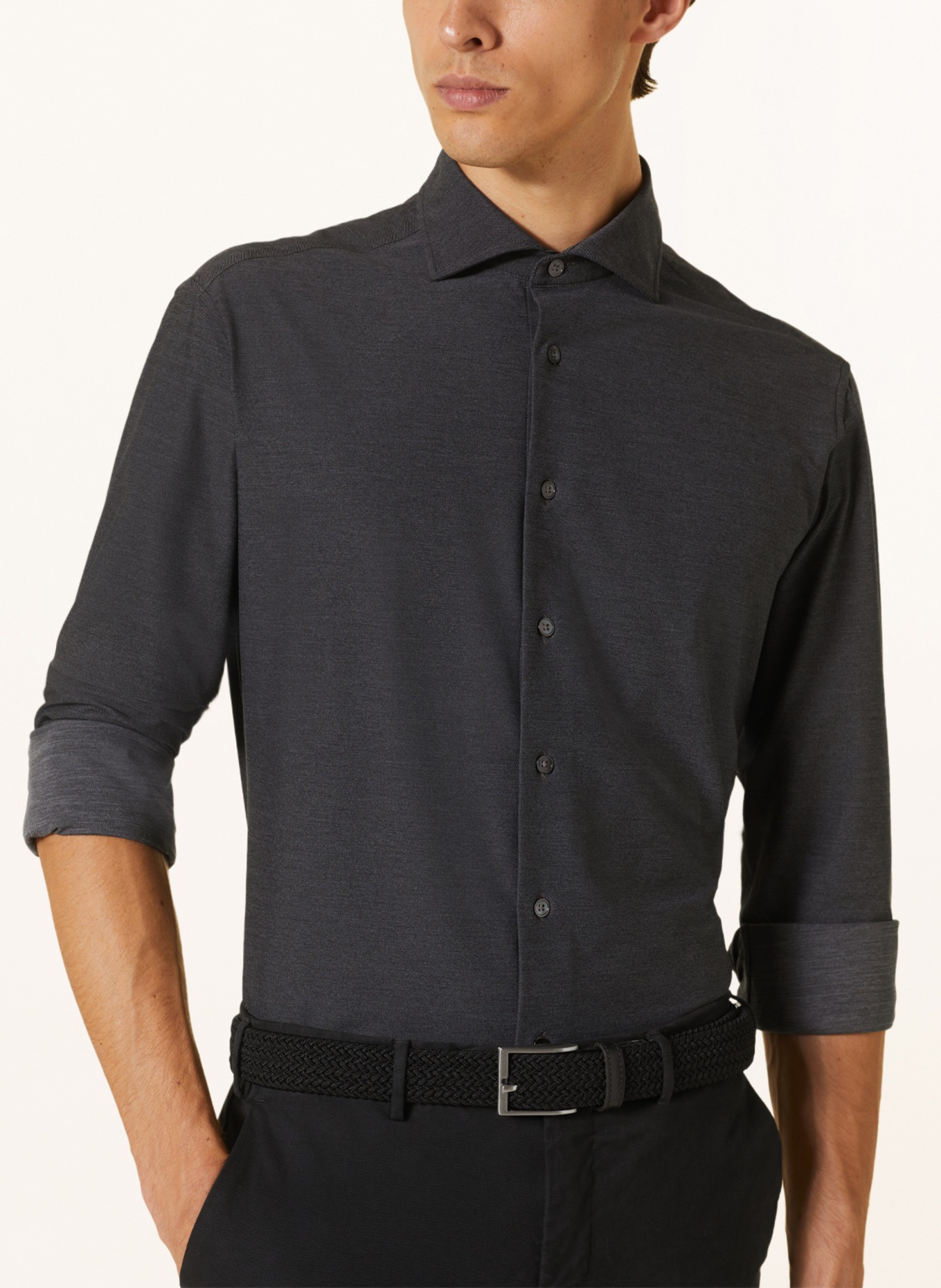 TRAIANO Jerseyhemd ROSSINI Radical Fit, Farbe: DUNKELGRAU (Bild 4)