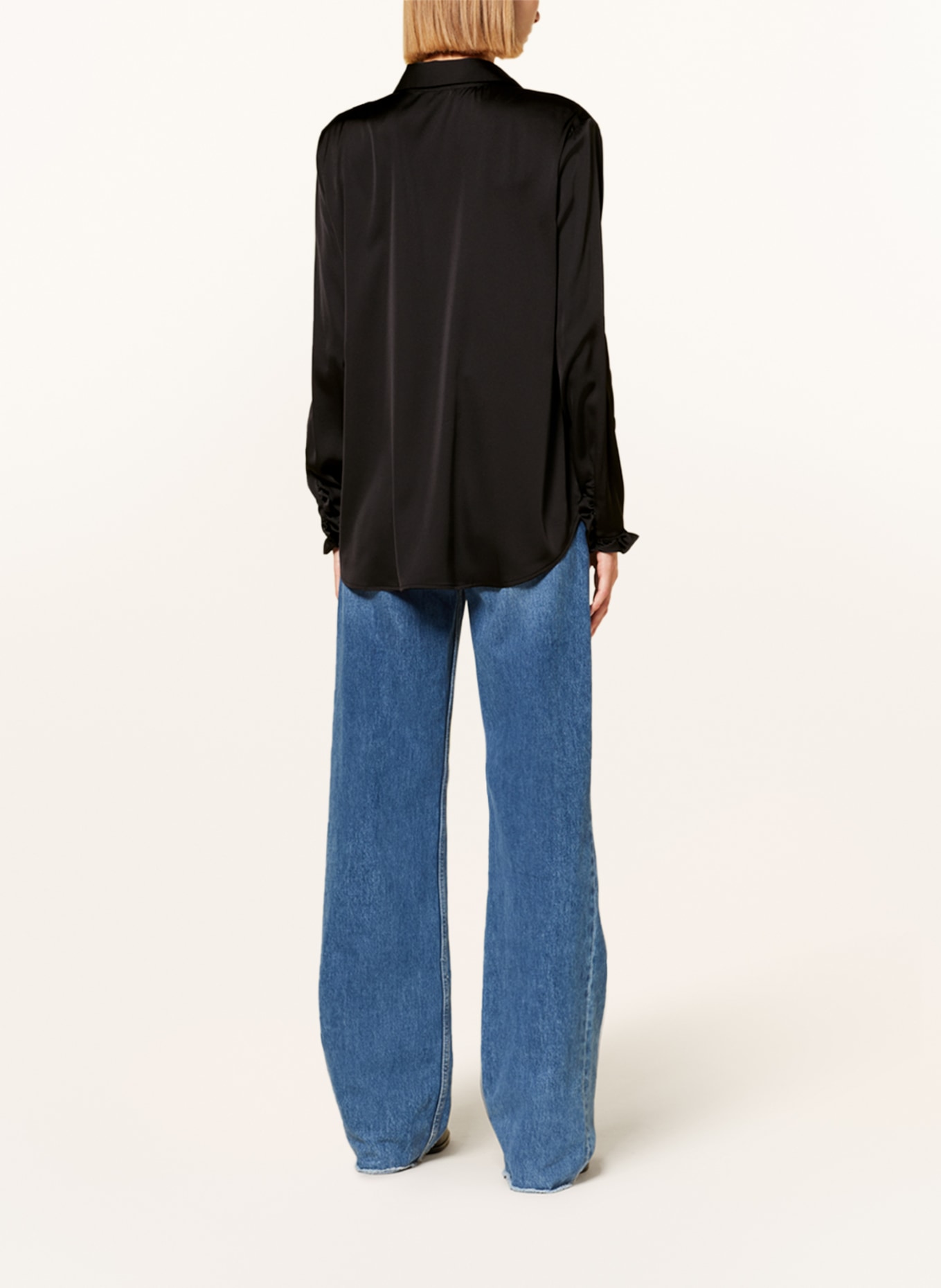 lilienfels Satin blouse, Color: BLACK (Image 3)