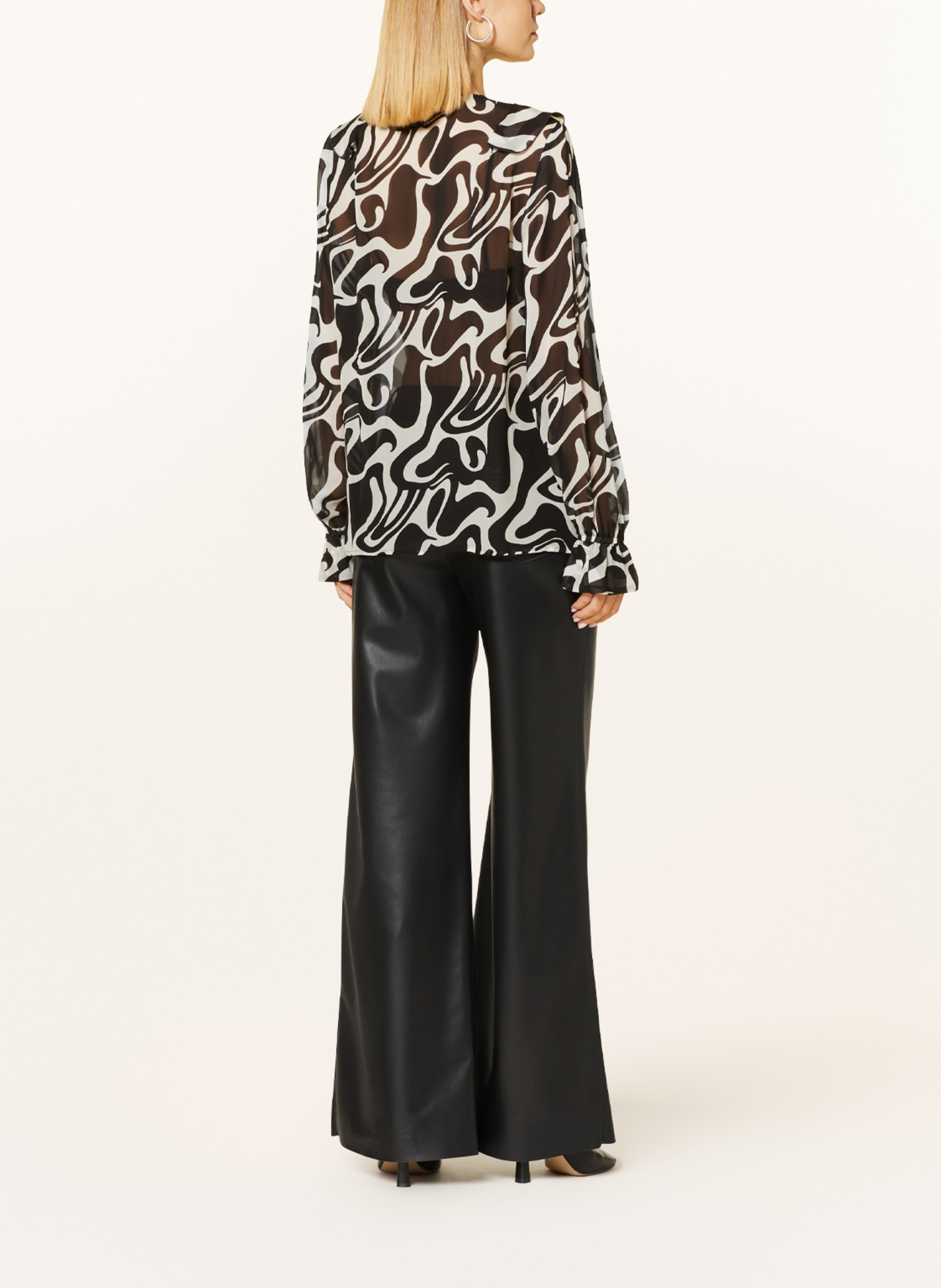 lilienfels Shirt blouse, Color: BLACK/ WHITE (Image 3)
