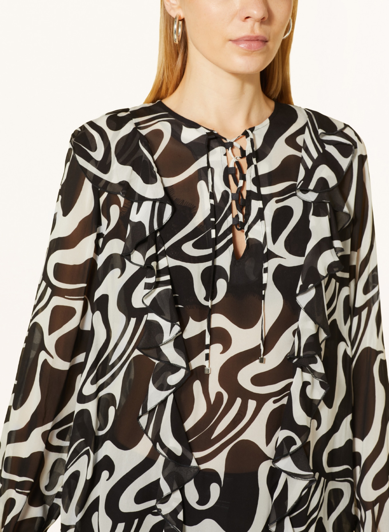 lilienfels Shirt blouse, Color: BLACK/ WHITE (Image 4)