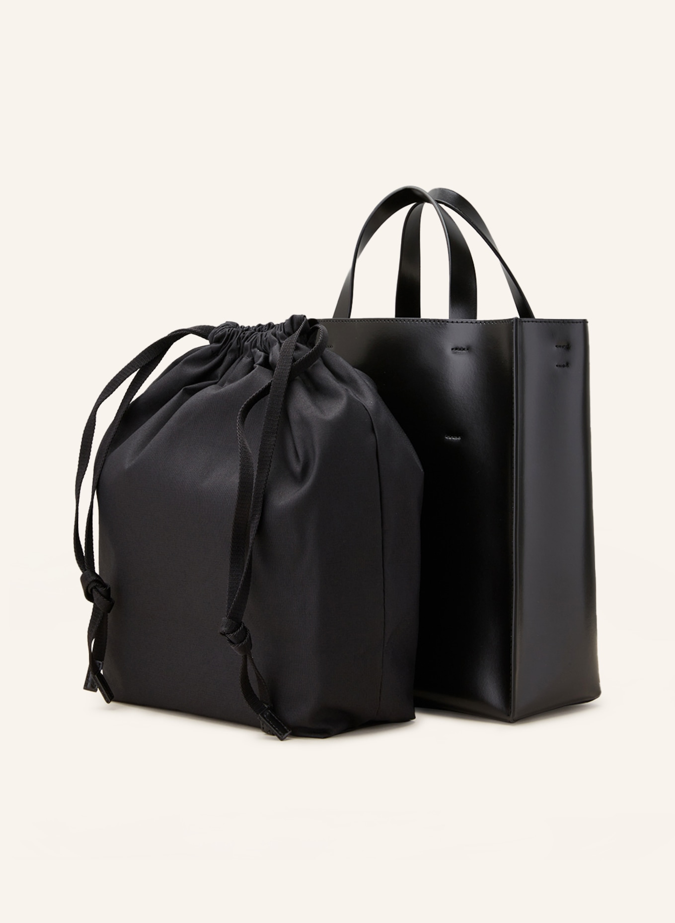 MARNI Shoppers MUSEO SOFT SMALL, Color: BLACK (Image 3)