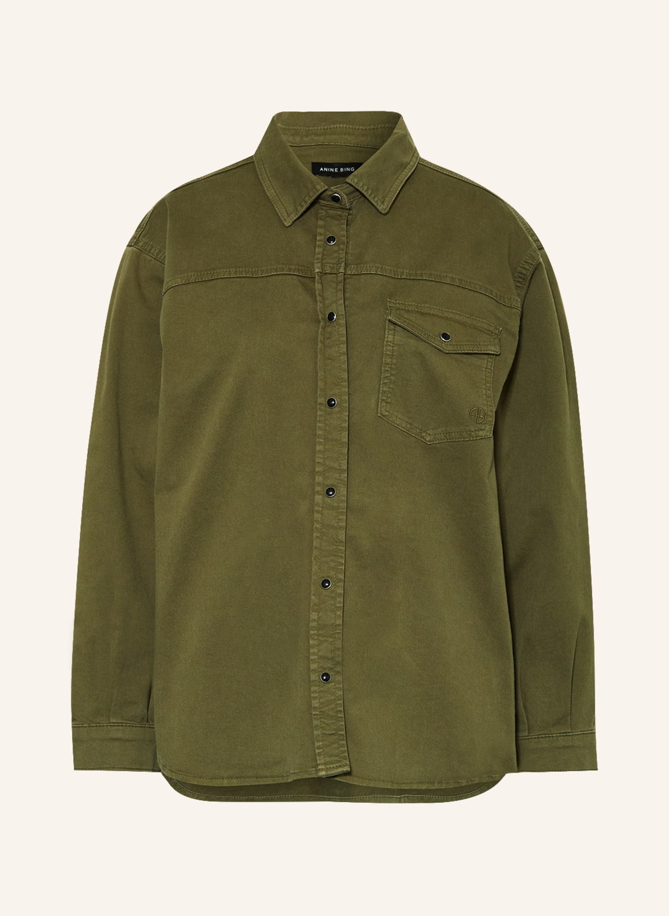ANINE BING Overshirt, Color: GREEN (Image 1)