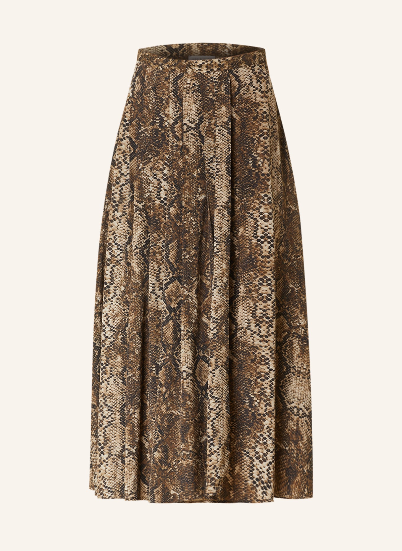 MRS & HUGS Skirt, Color: BEIGE/ DARK BROWN (Image 1)