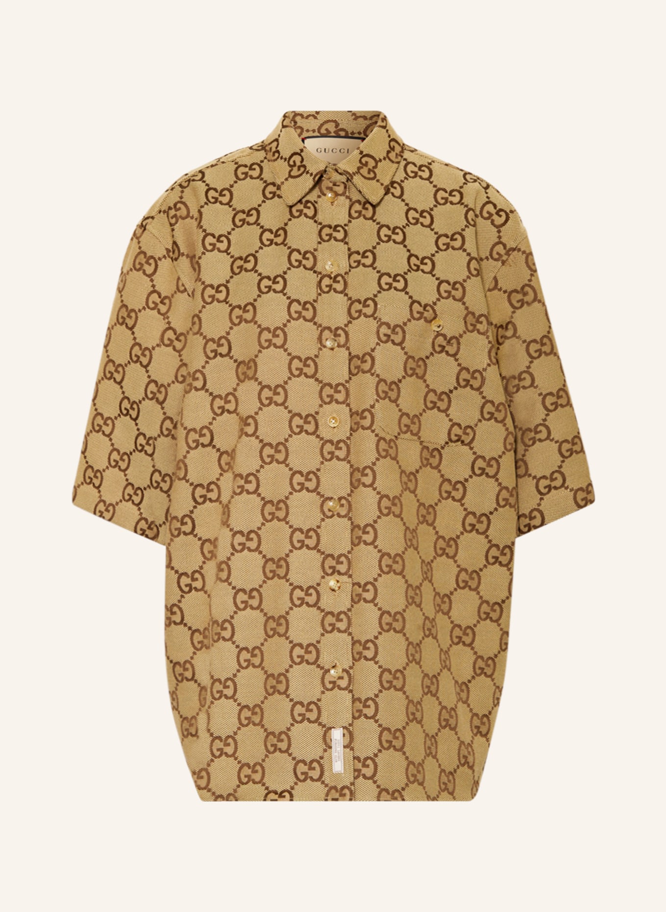 GUCCI Shirt blouse, Color: LIGHT BROWN/ BROWN (Image 1)