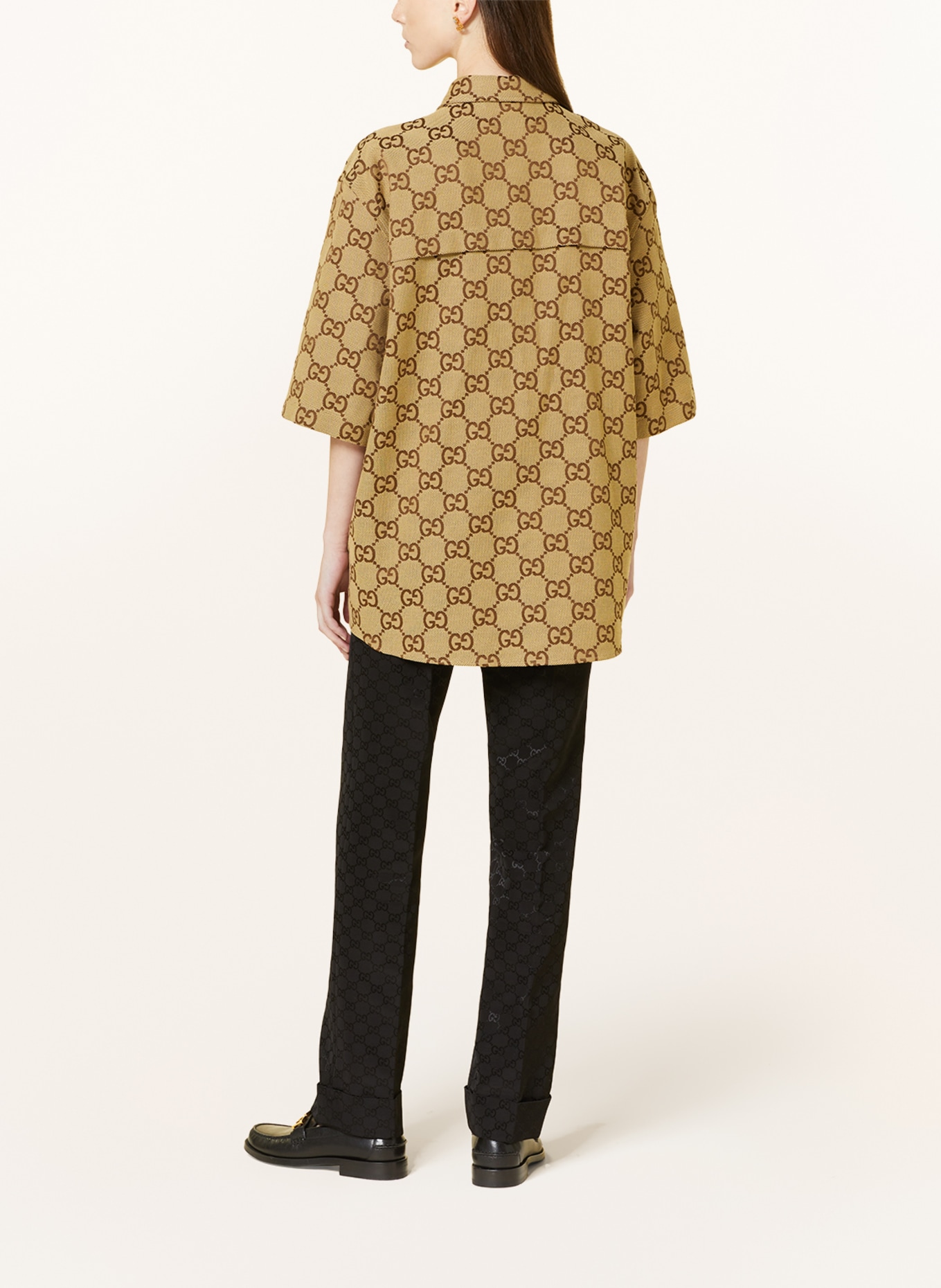 GUCCI Shirt blouse, Color: LIGHT BROWN/ BROWN (Image 3)