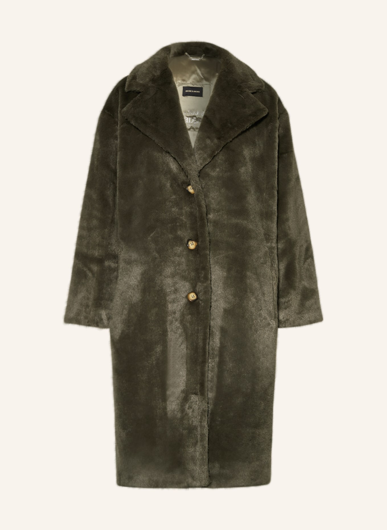 MORE & MORE Kabát z umělé kožešiny, Barva: TMAVĚ ZELENÁ (Obrázek 1)