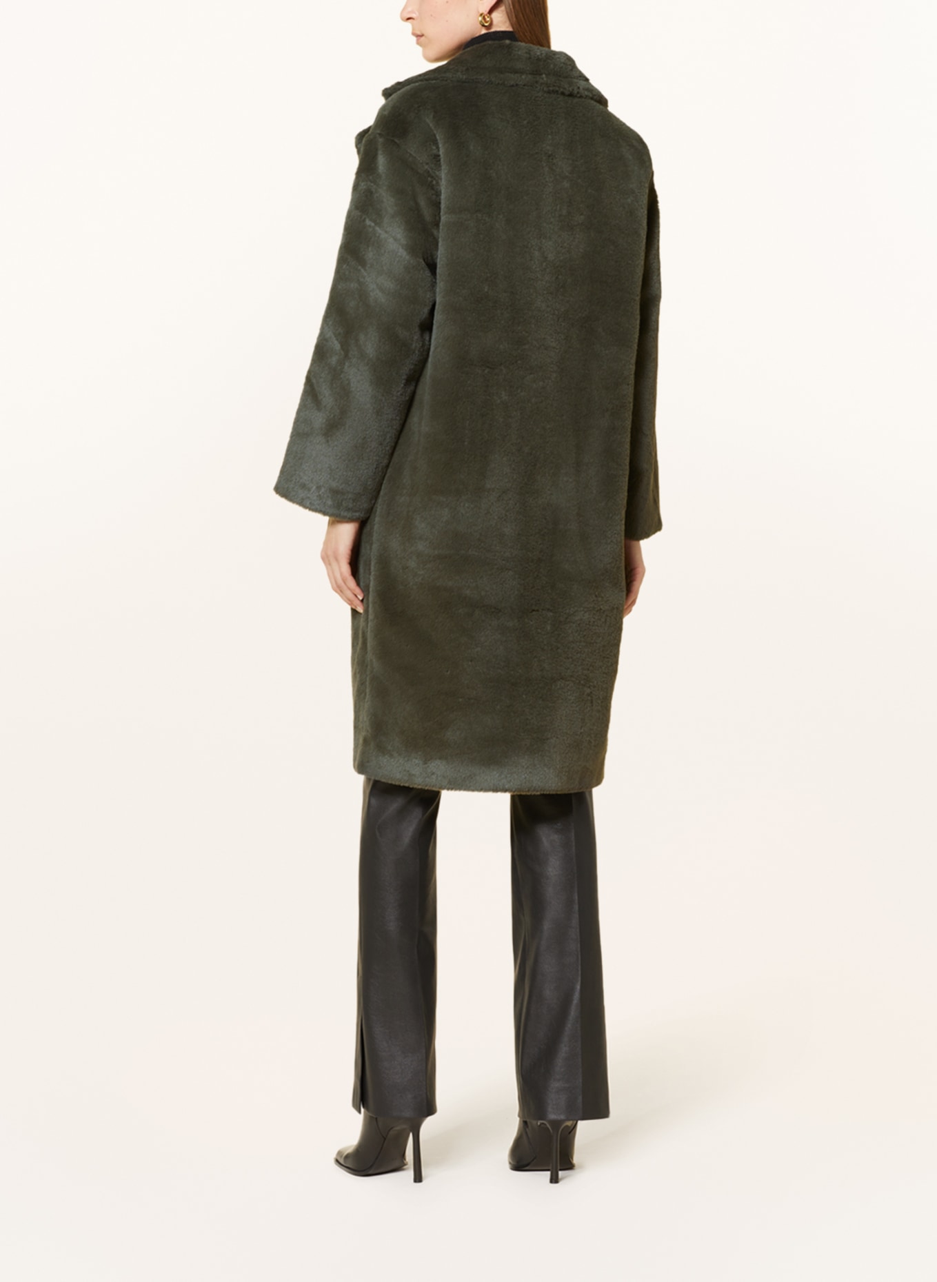 MORE & MORE Faux fur coat, Color: DARK GREEN (Image 3)
