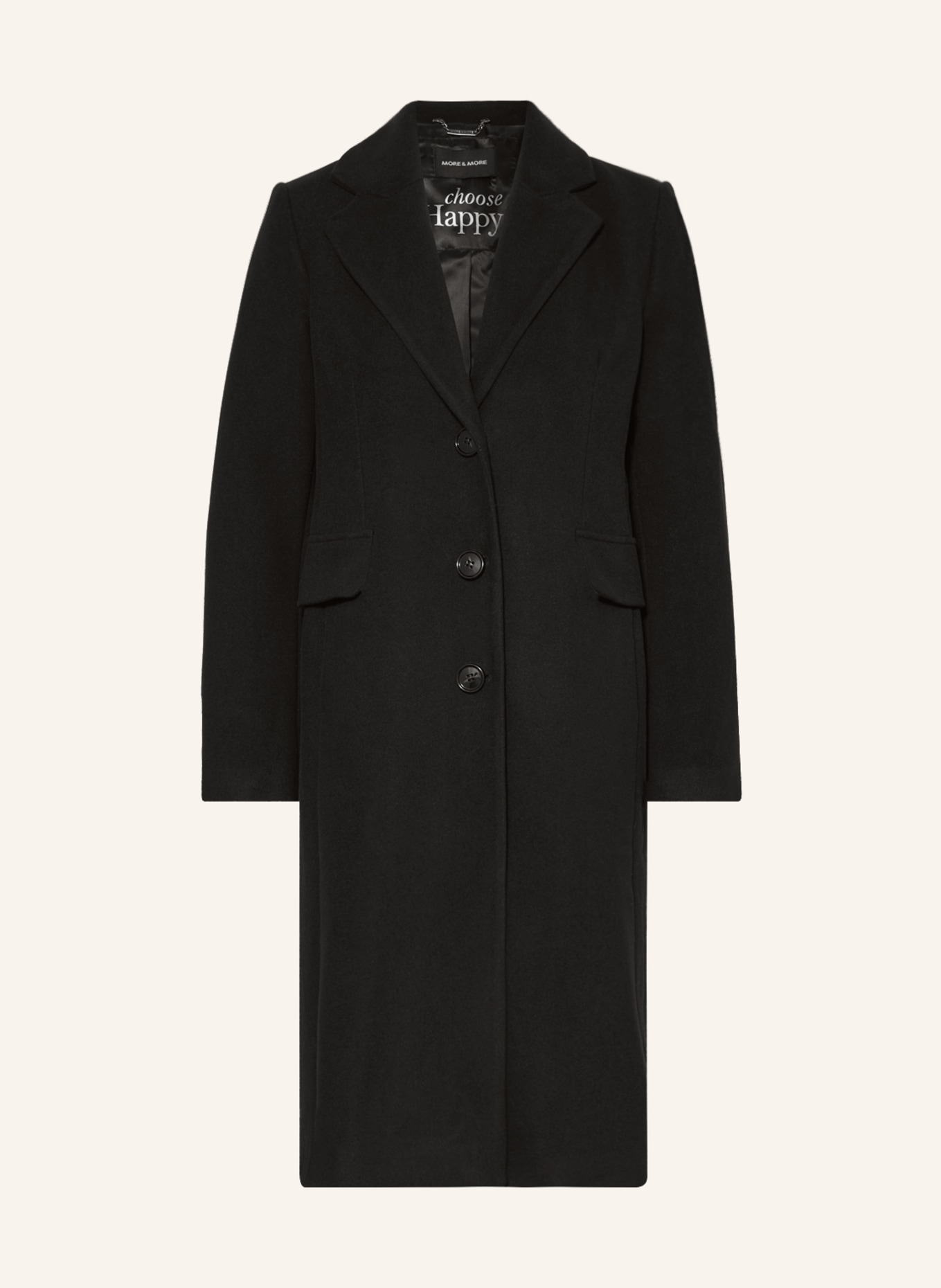 MORE & MORE Coat, Color: BLACK (Image 1)