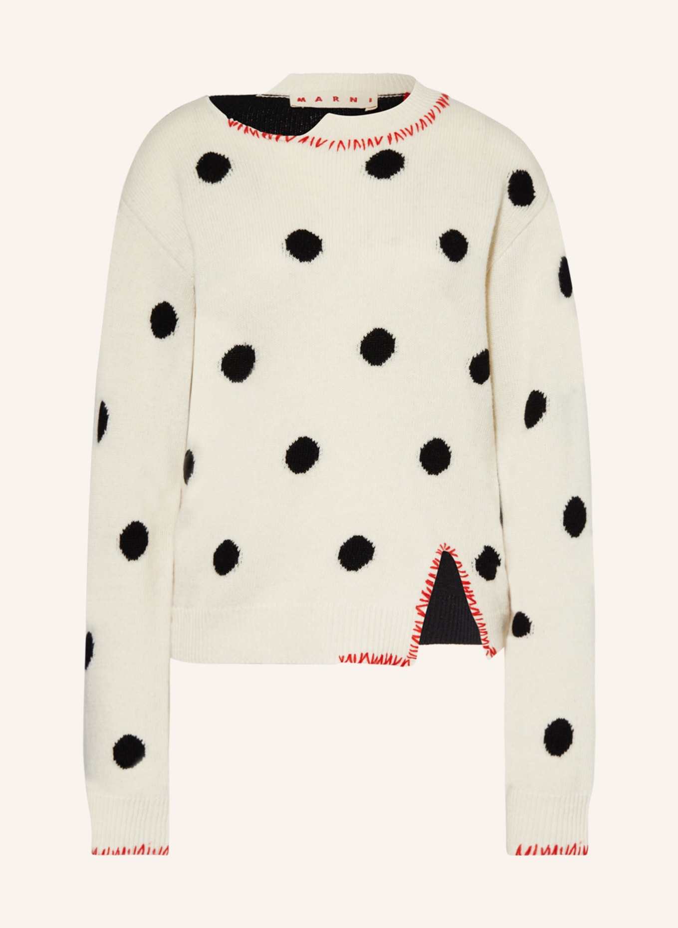 MARNI Sweater, Color: CREAM/ BLACK (Image 1)