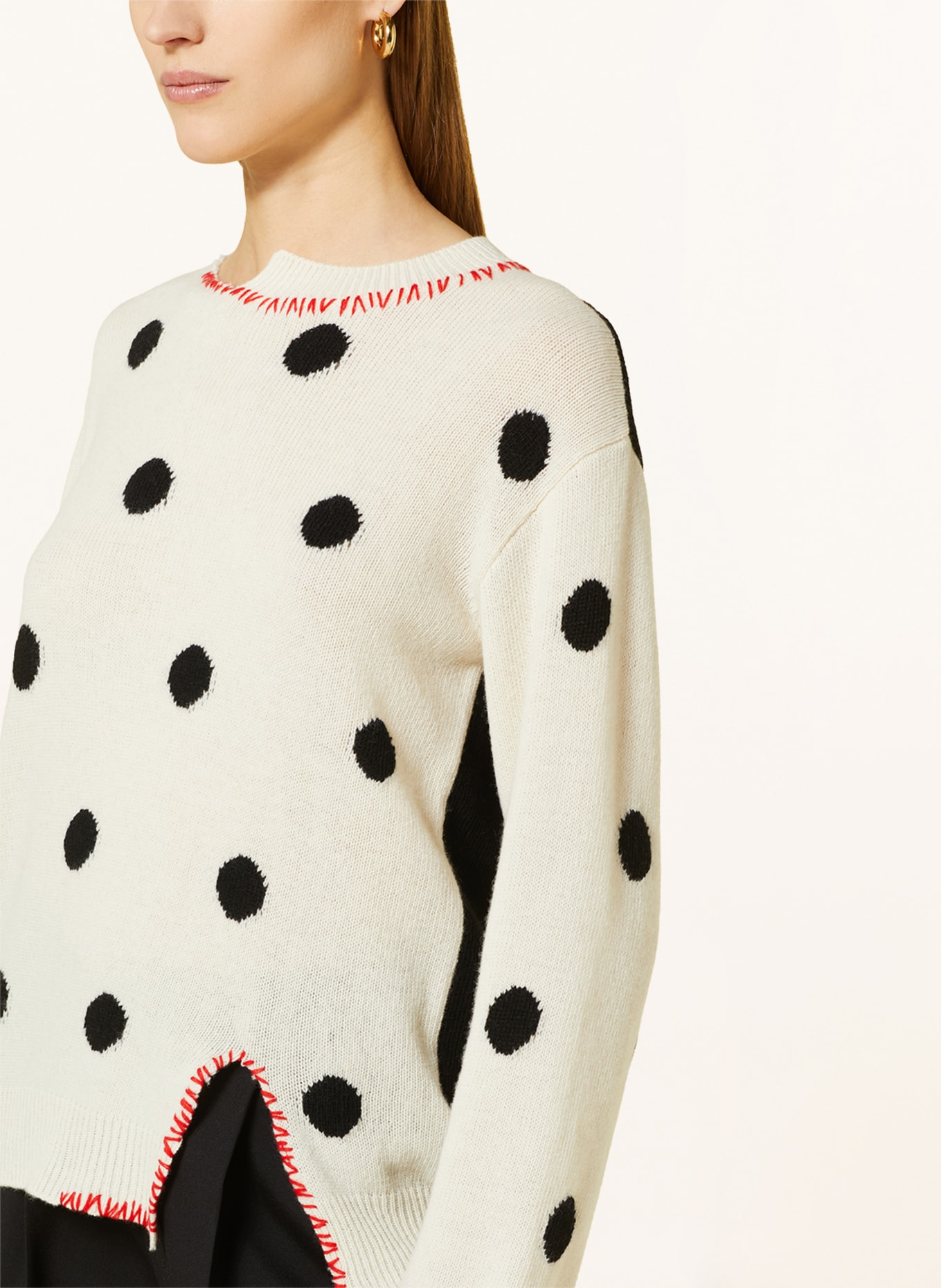 MARNI Sweater, Color: CREAM/ BLACK (Image 4)