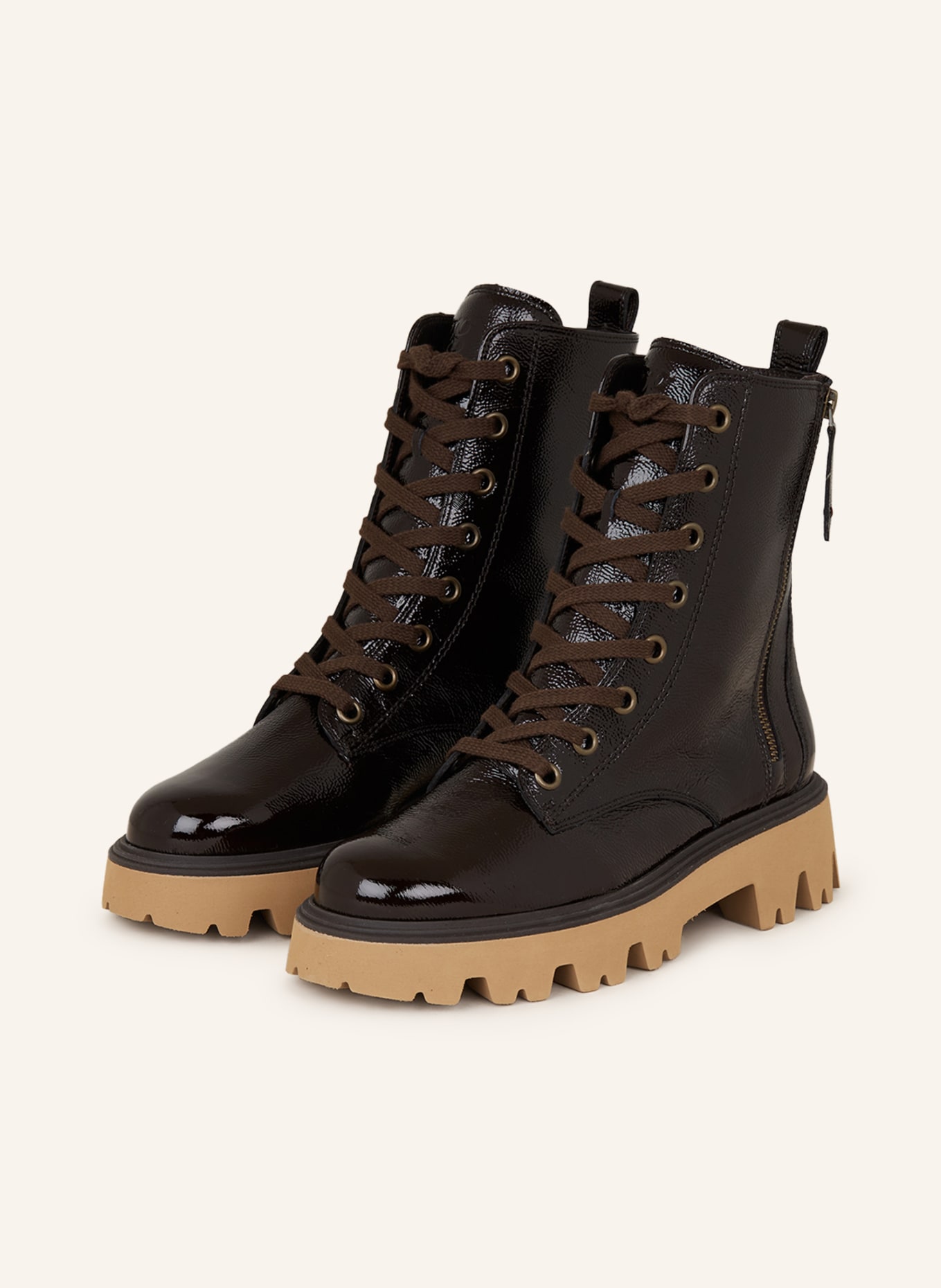 paul green Lace-up boots, Color: DARK BROWN (Image 1)