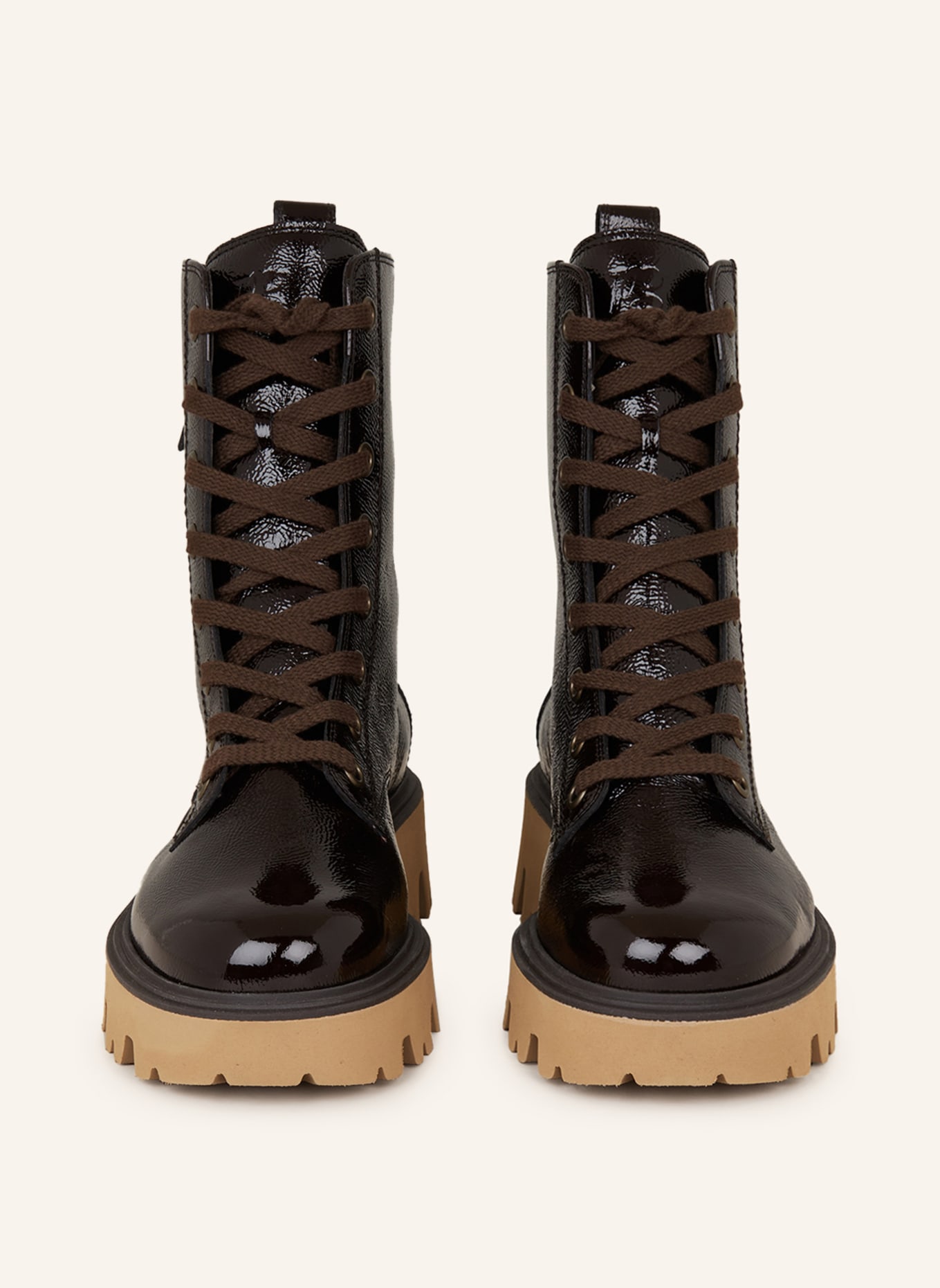 paul green Lace-up boots, Color: DARK BROWN (Image 3)