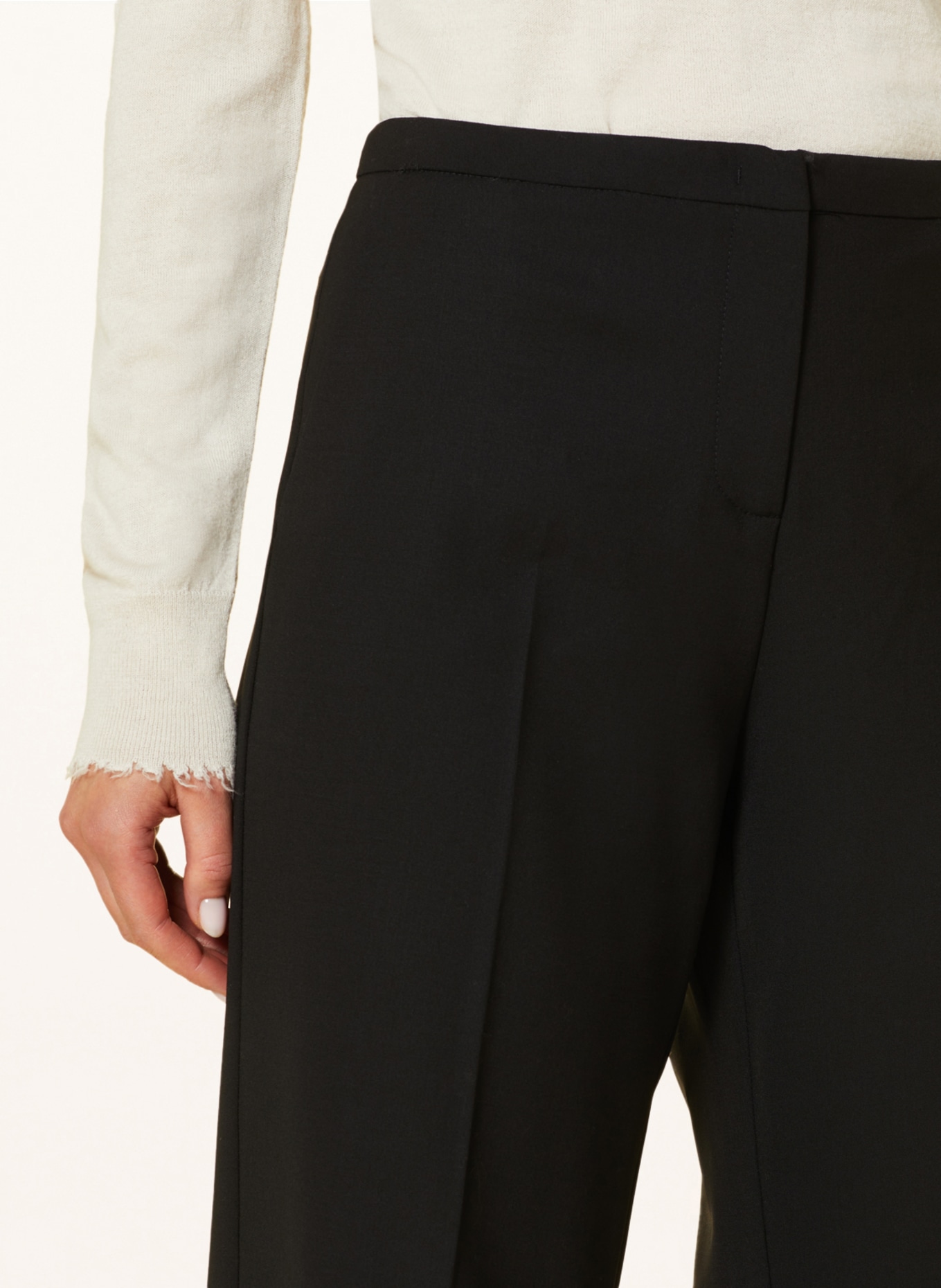 Kiltie Wide leg trousers JUSTIN, Color: BLACK (Image 5)