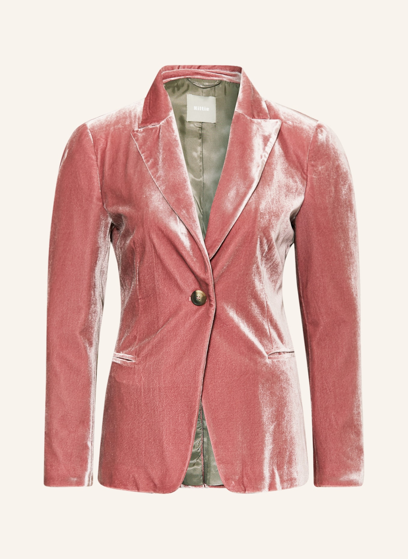 Kiltie Velvet blazer, Color: PINK (Image 1)
