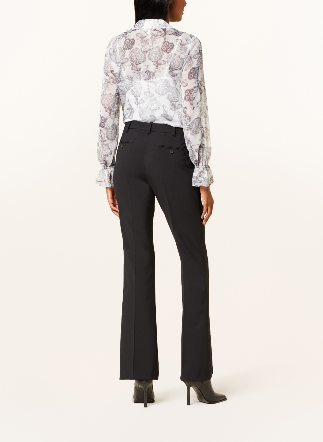 Kiltie Bootcut trousers FLO, Color: BLACK (Image 3)