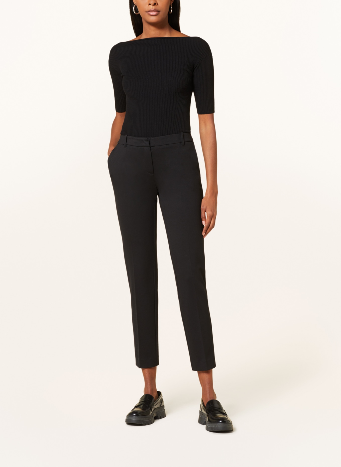 Kiltie Jersey pants, Color: BLACK (Image 2)