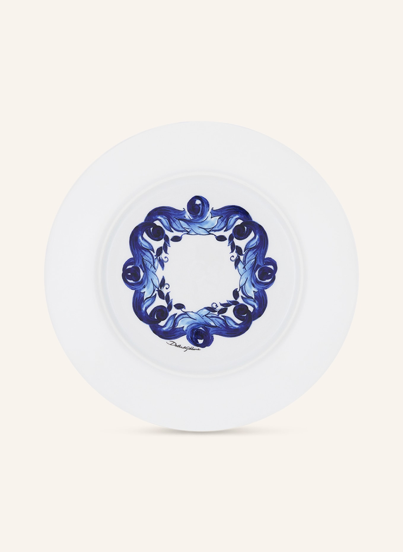 DOLCE & GABBANA CASA Set of 2 dinner plates, Color: WHITE/ BLUE (Image 2)