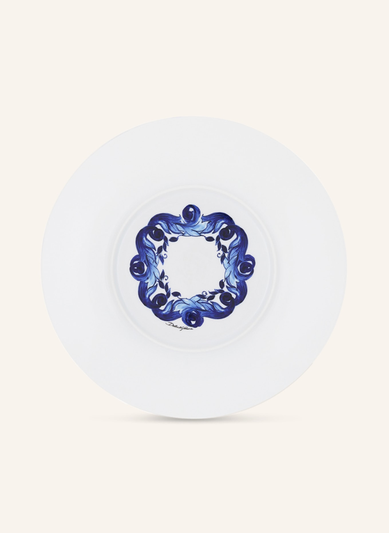 DOLCE & GABBANA CASA Set of 2 dessert plates, Color: WHITE/ BLUE (Image 2)