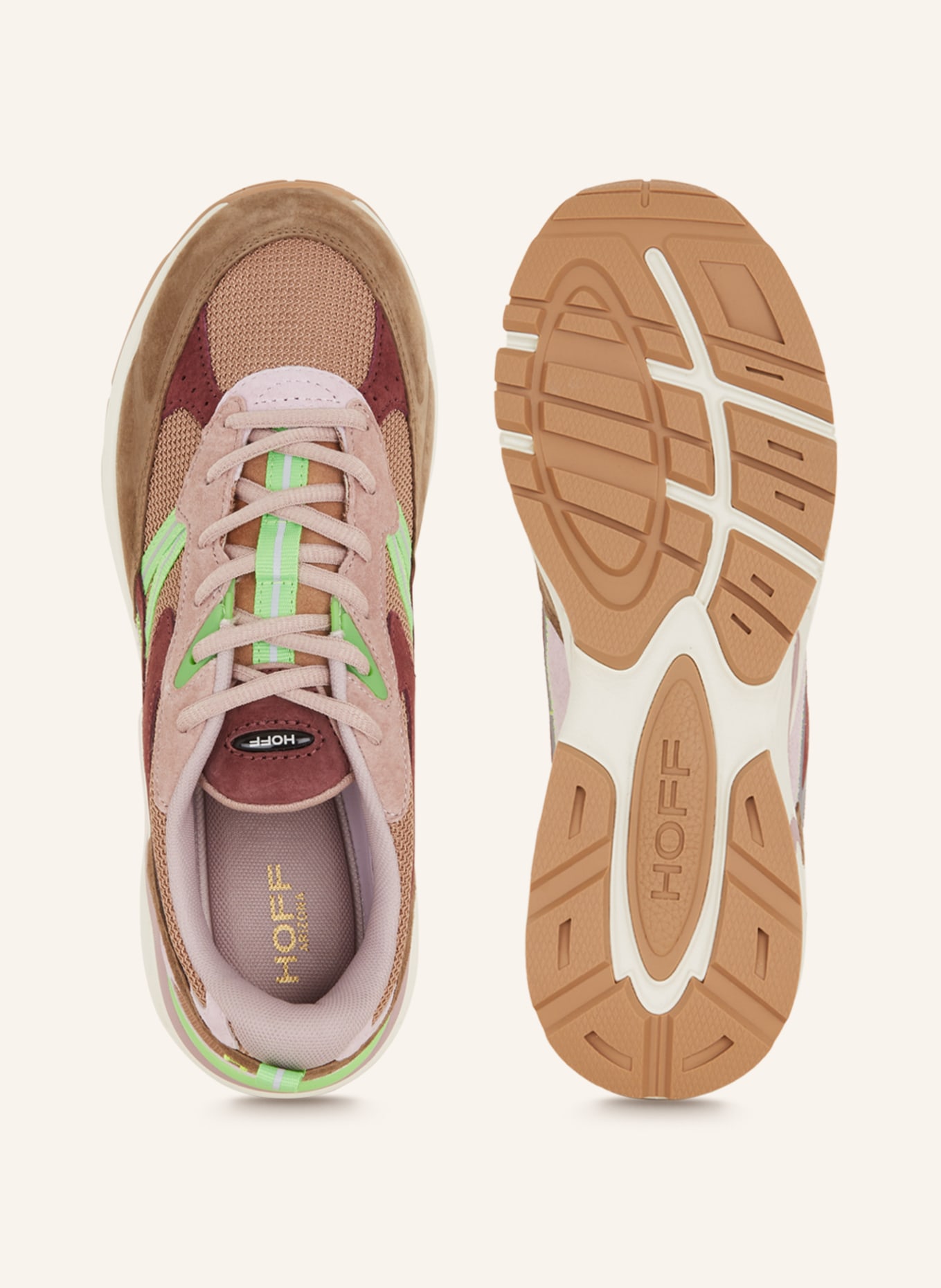 HOFF Sneakers ARIZONA, Color: KHAKI/ DUSKY PINK/ GREEN (Image 5)