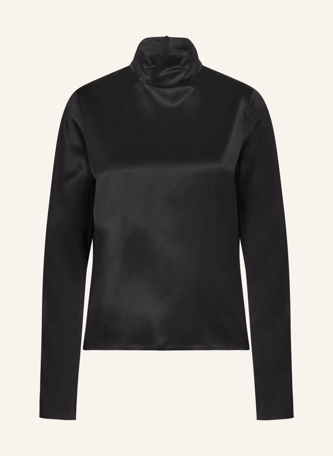 RÓHE Shirt blouse in satin, Color: BLACK (Image 1)
