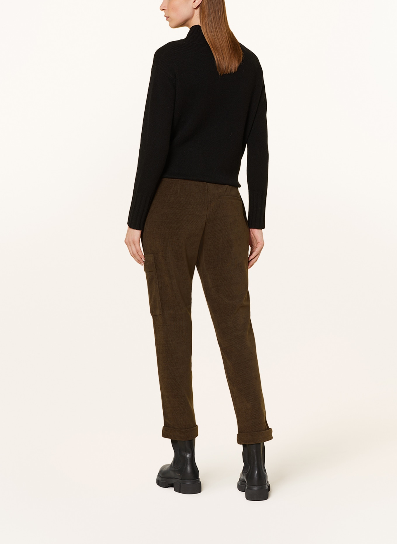 Buena Vista Corduroy trousers in jogger style, Color: DARK BROWN (Image 3)