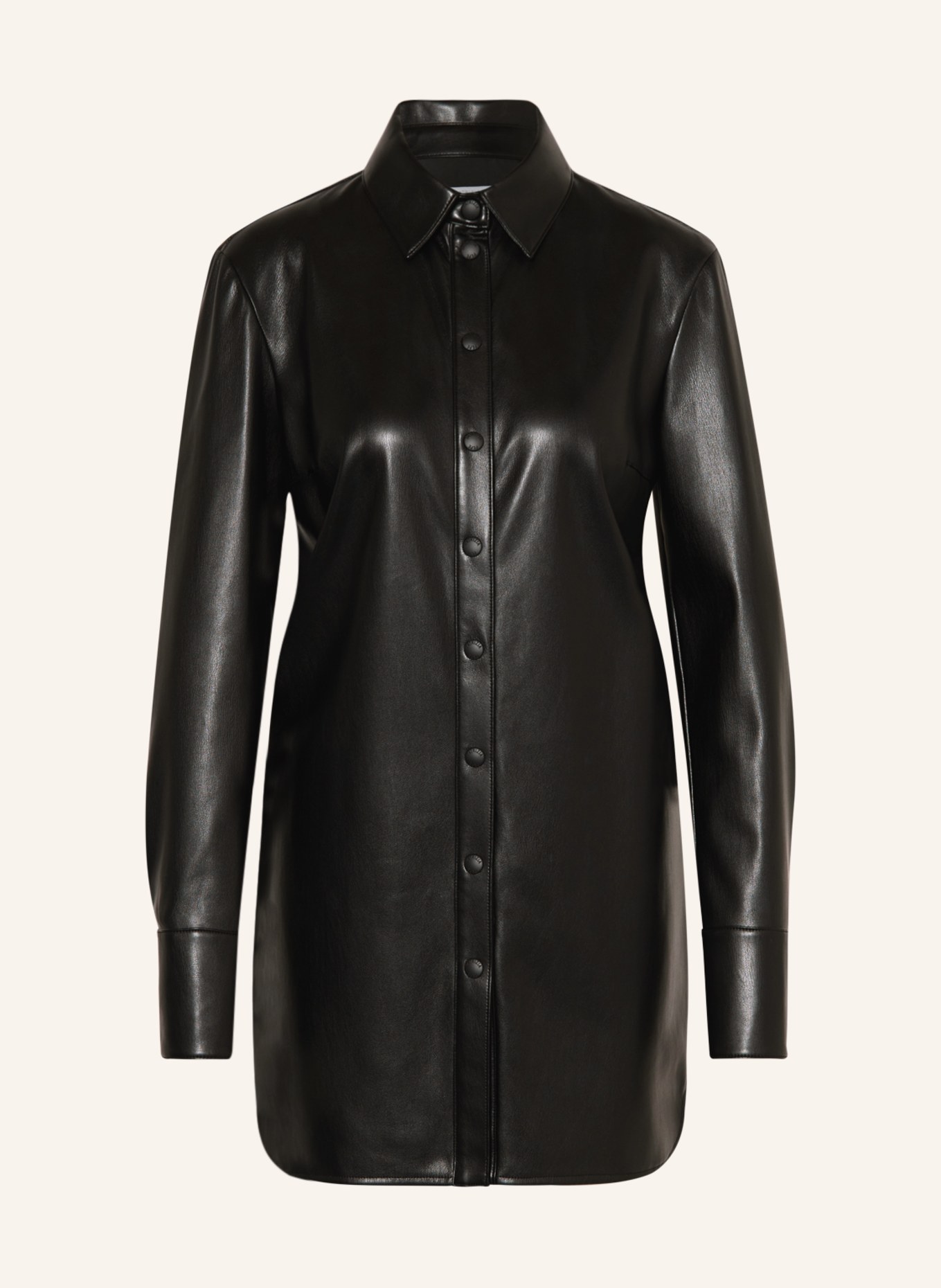 PATRIZIA PEPE Shirt blouse in leather look in black