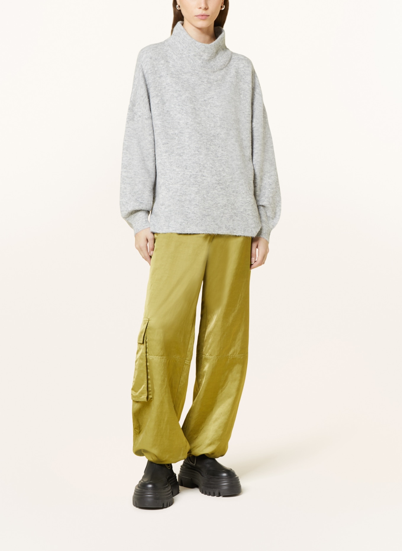 TRUE RELIGION Sweter oversize, Kolor: JASNOCZARY (Obrazek 2)