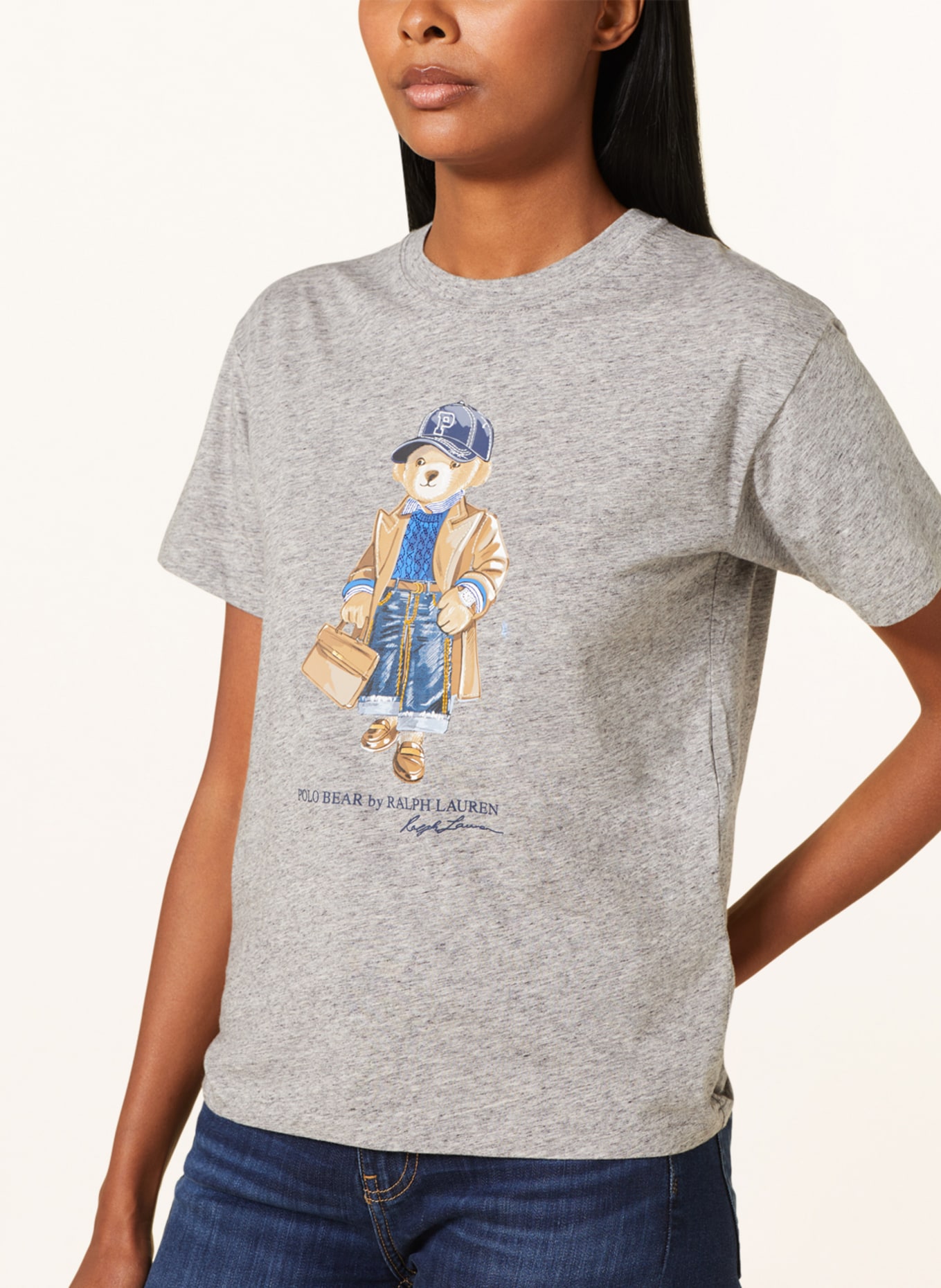 POLO RALPH LAUREN T-Shirt, Farbe: GRAU/ BLAU/ BRAUN (Bild 4)