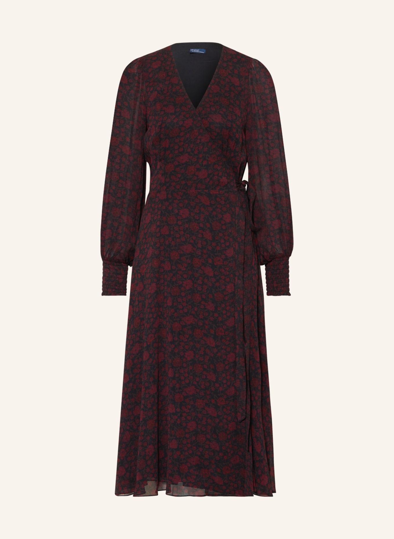 POLO RALPH LAUREN Wrap dress, Color: BLACK/ RED/ BROWN (Image 1)