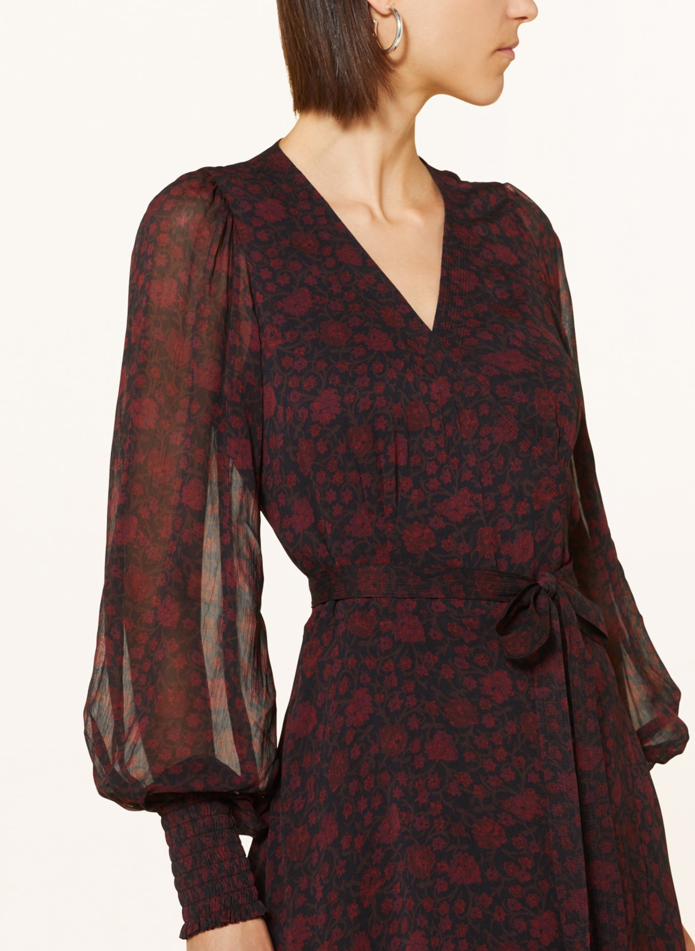 POLO RALPH LAUREN Wrap dress, Color: BLACK/ RED/ BROWN (Image 4)