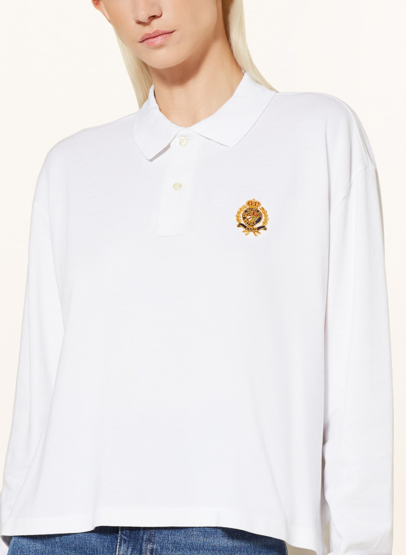 POLO RALPH LAUREN Piqué-Poloshirt, Farbe: WEISS (Bild 4)