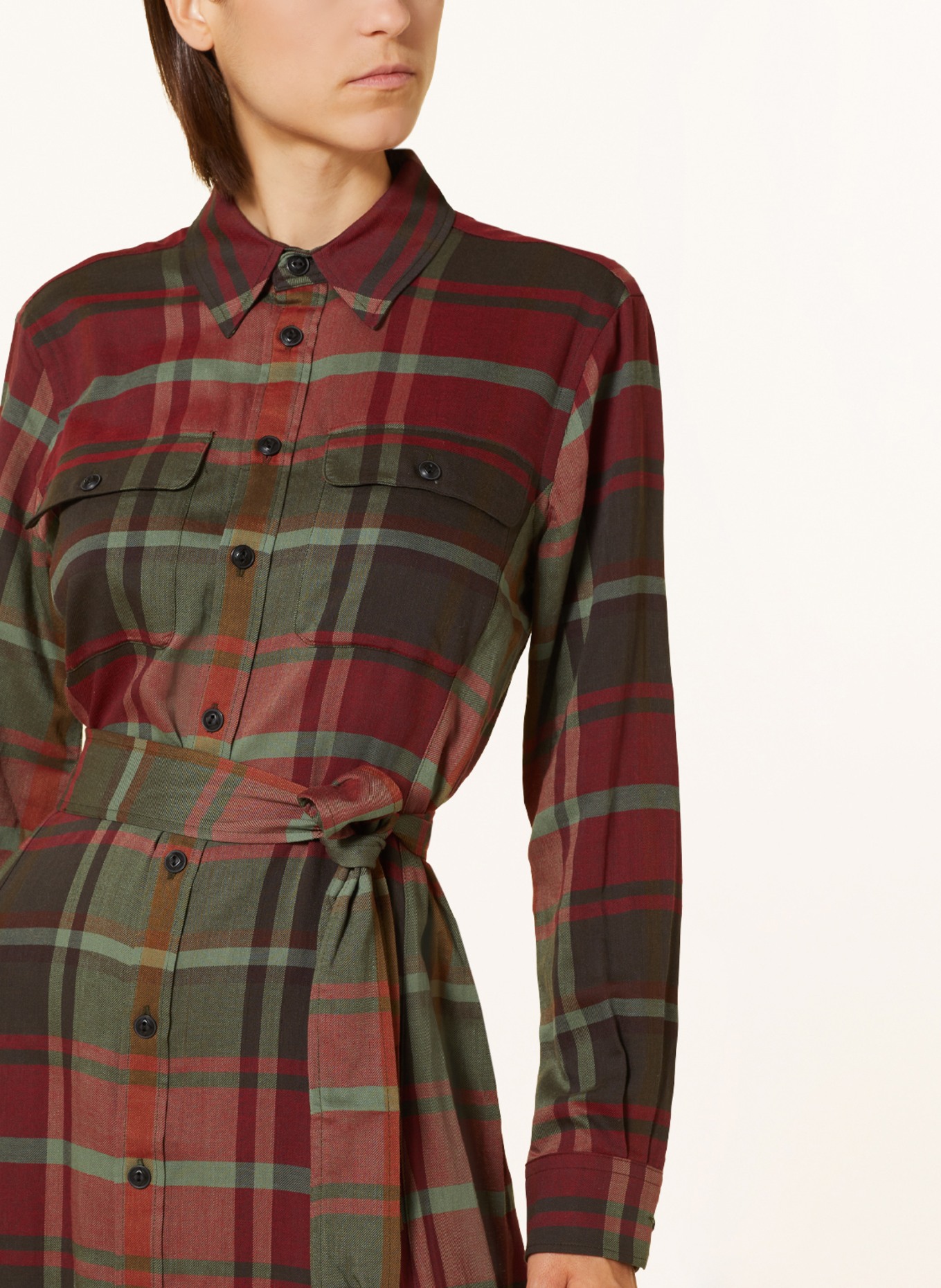 H&m checked shirt dress cheap