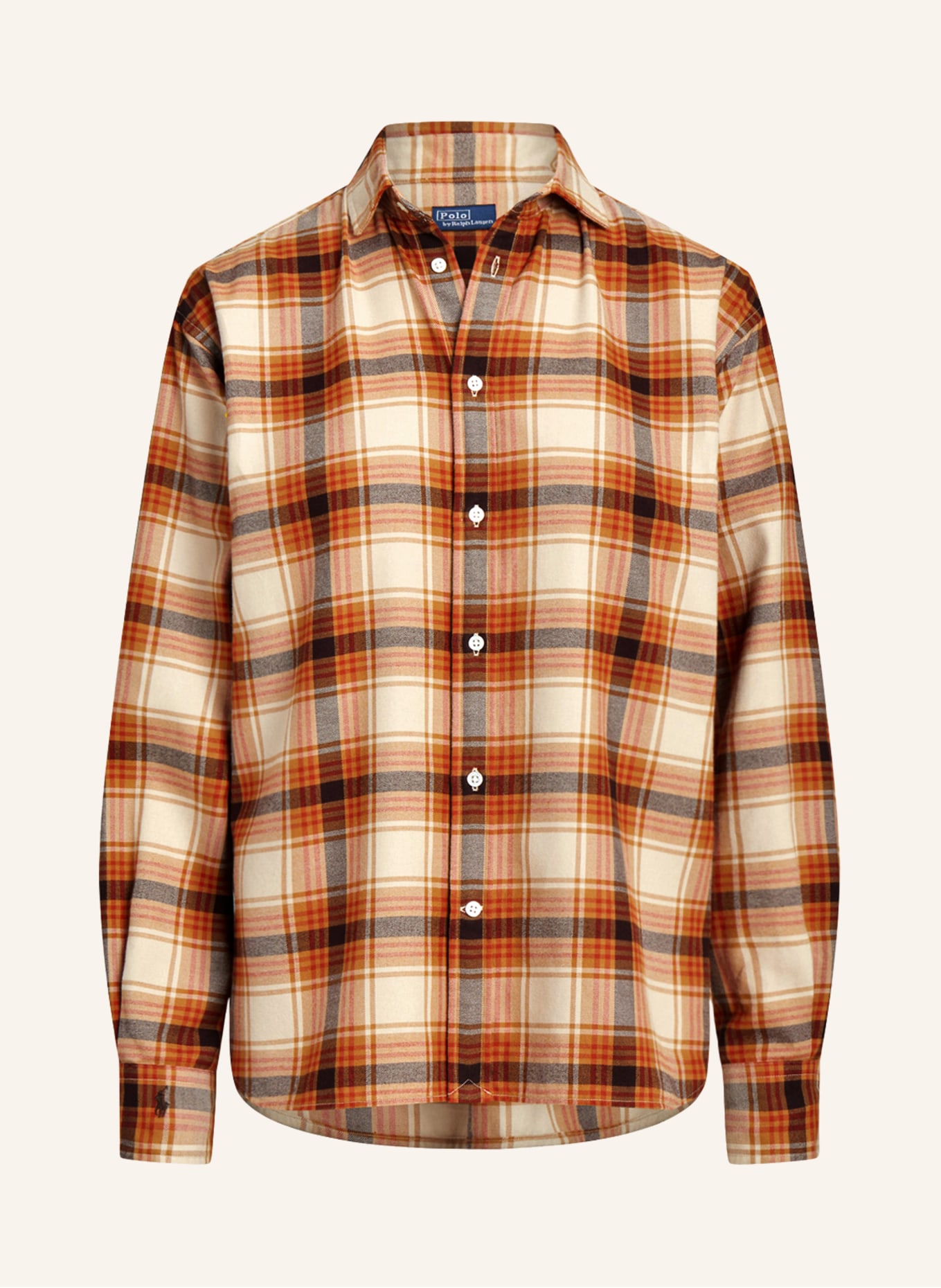 POLO RALPH LAUREN Shirt blouse, Color: LIGHT BROWN/ BROWN/ RED (Image 1)