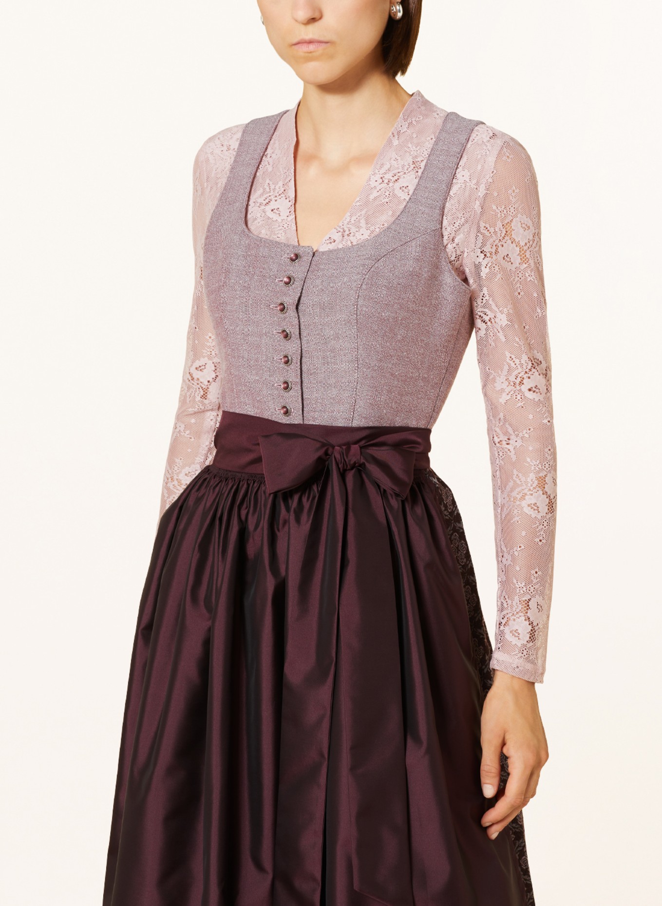 Hammerschmid Sukienka bawarska KOFLERSEE, Kolor: FIOLETOWY/ KREMOWY/ BLADORÓŻOWY (Obrazek 4)